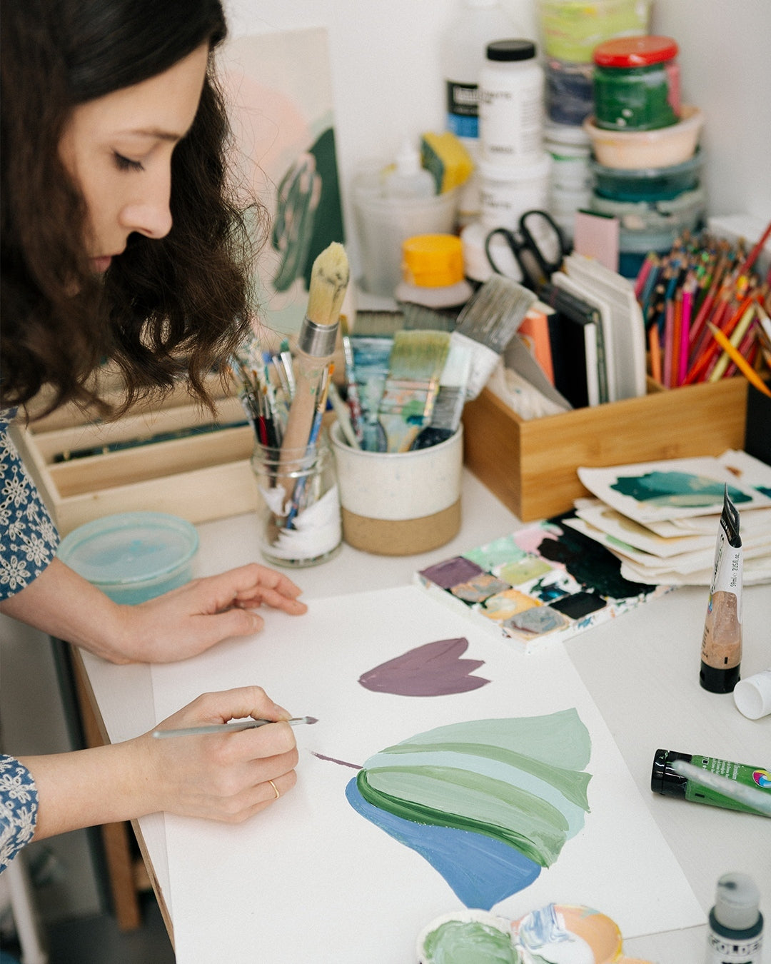 in the studio with illustrator becky hatwell