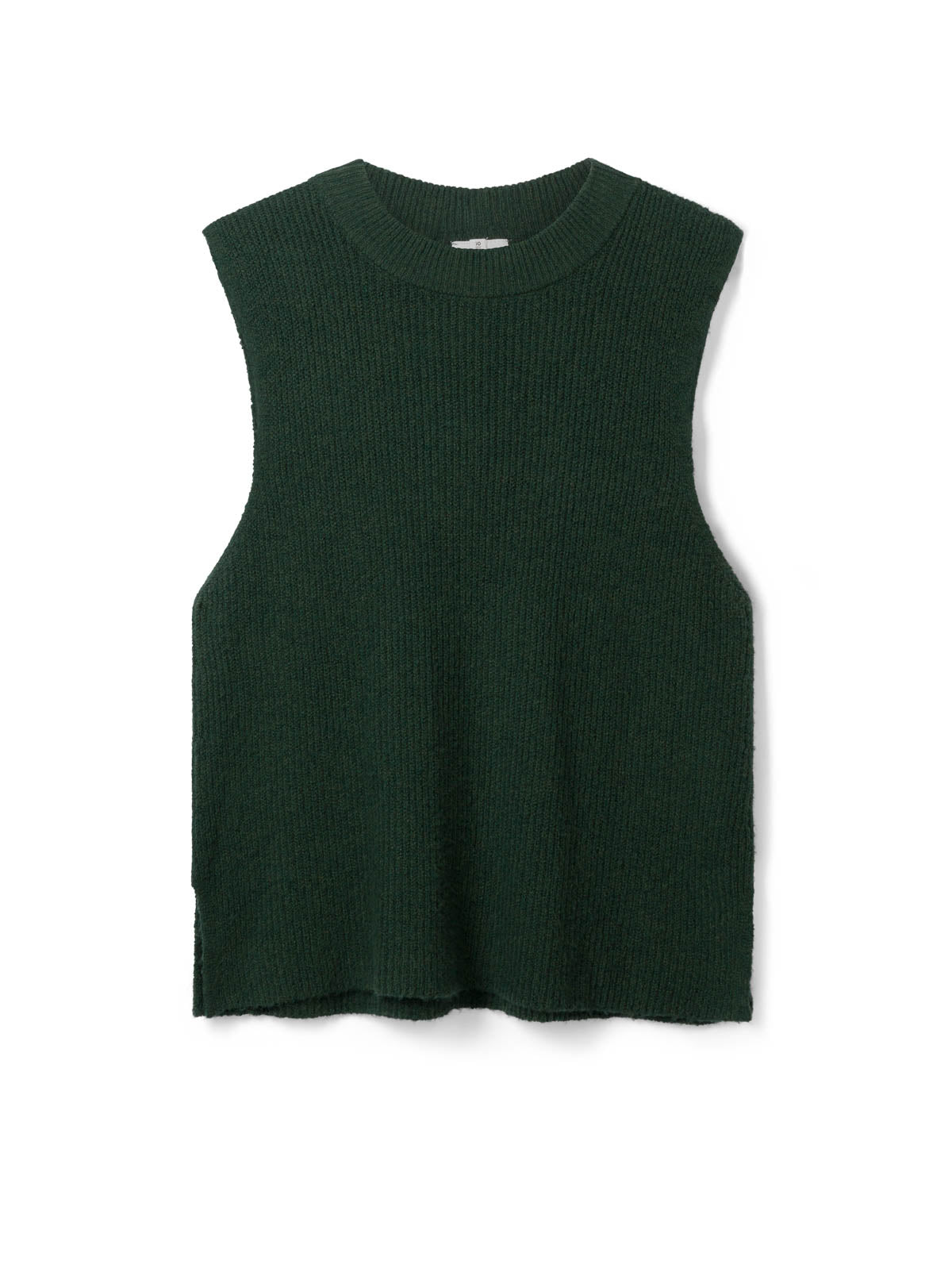 Armabelle Organic Cotton Fluffy Knitted Vest - Green