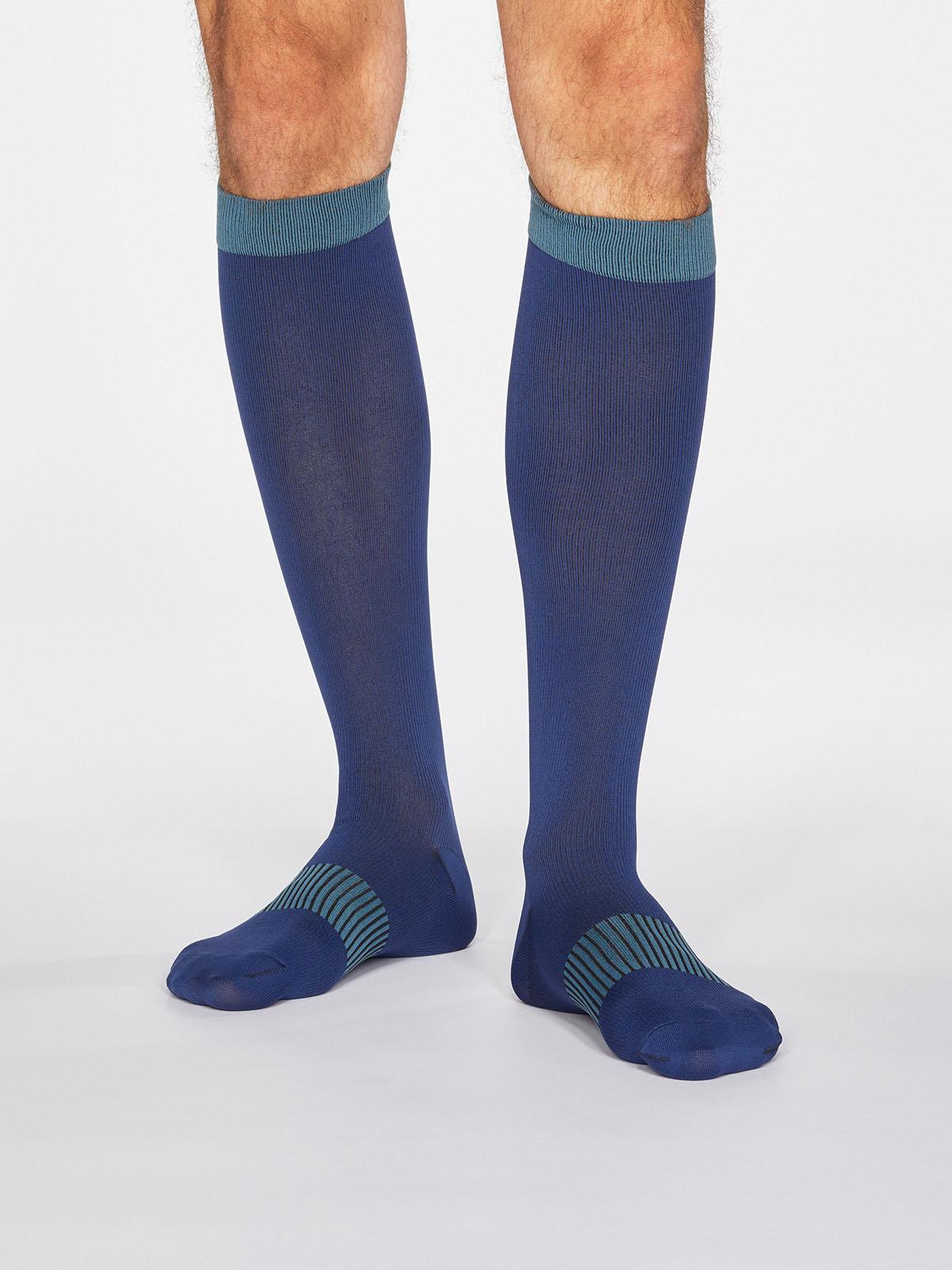 Declan Flight Socks - Denim Blue - Thought Clothing UK