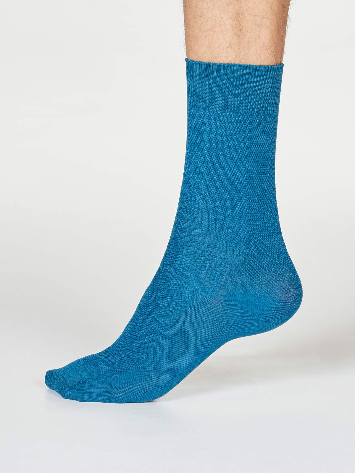 Rodney Dress Socks - Ink Blue - Thought Clothing UK