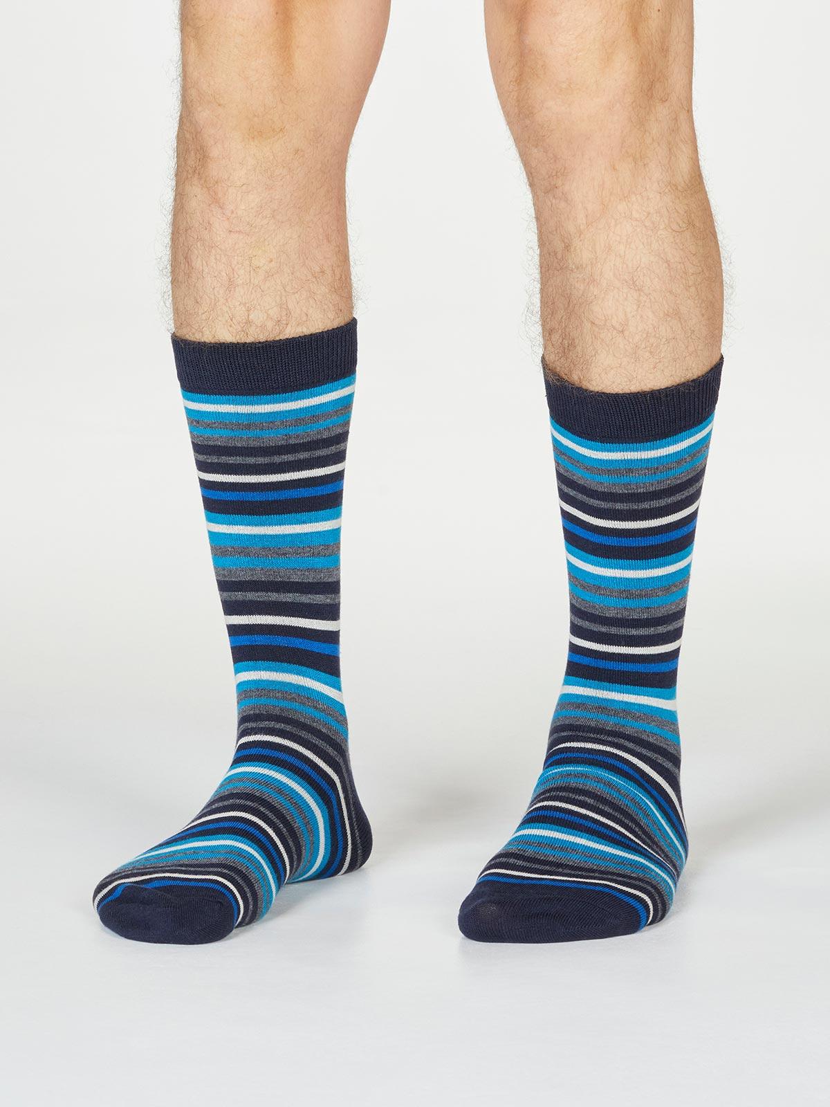 Watson Bamboo Organic Cotton Stripe Socks - Thought Clothing UK