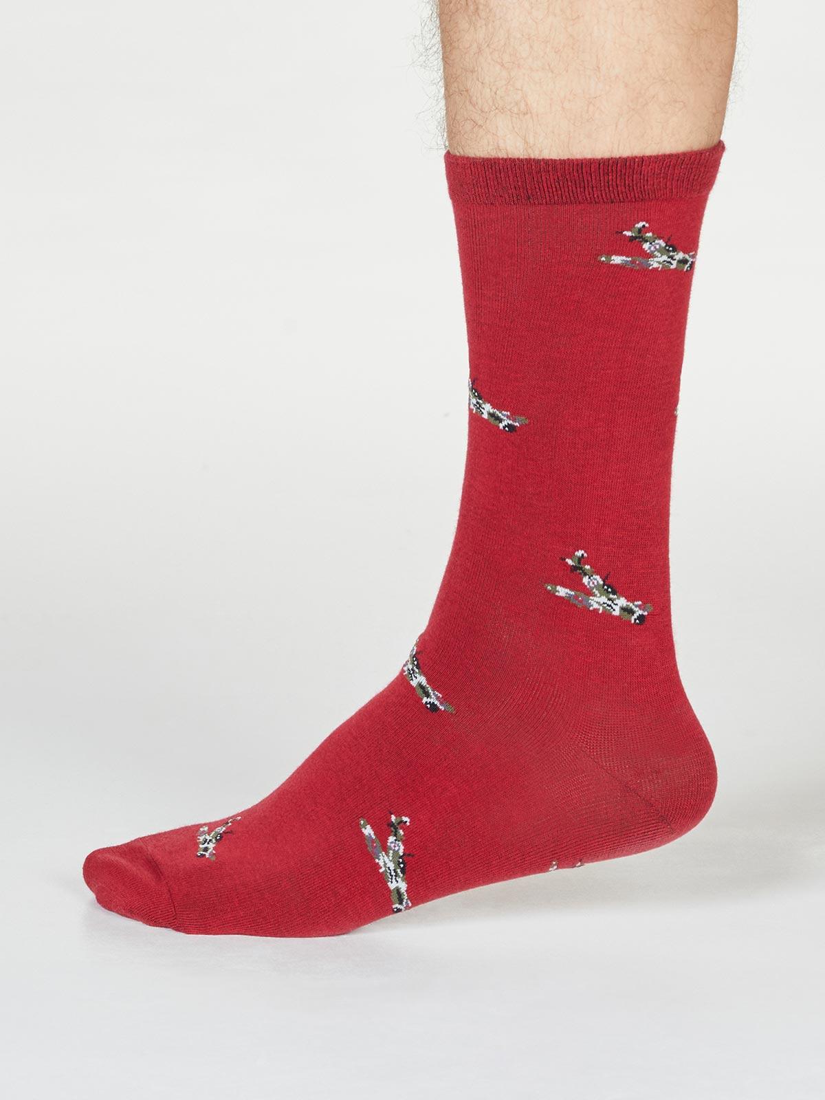 Judron Spitfire Socks - Pillarbox Red - Thought Clothing UK