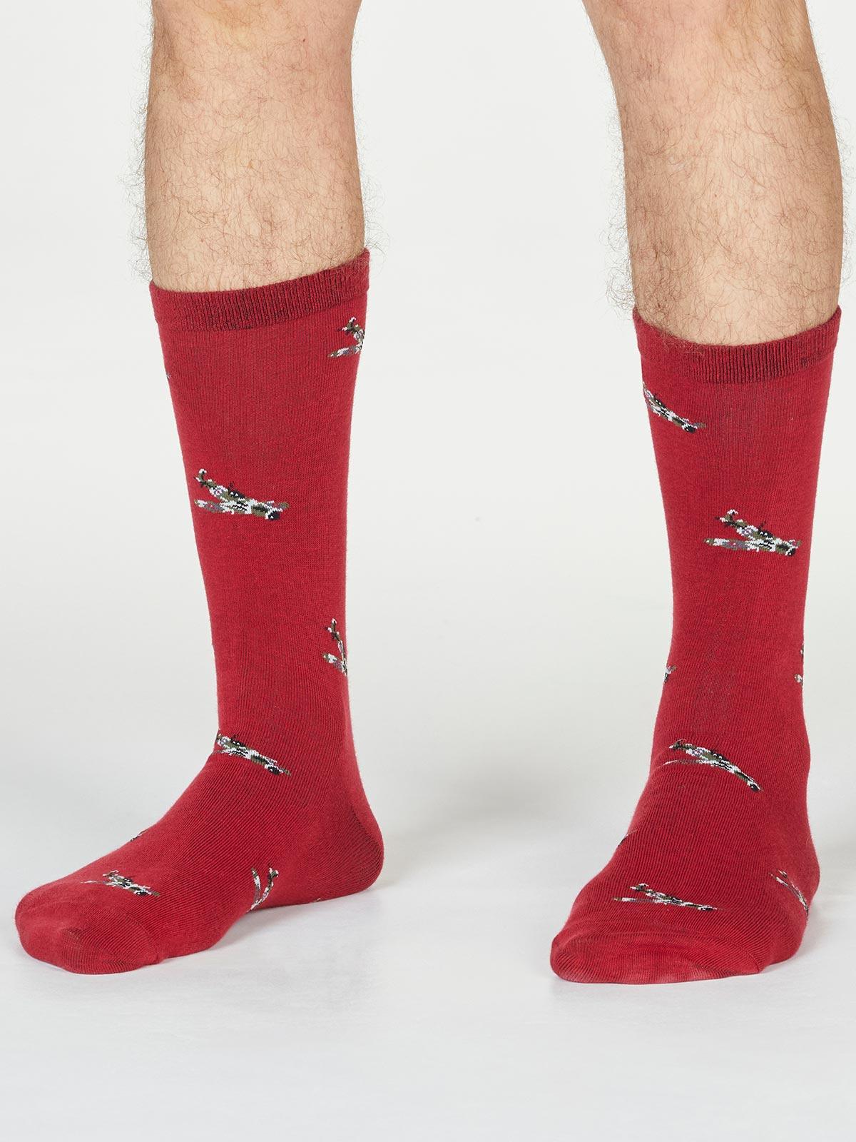 Judron Spitfire Socks - Pillarbox Red - Thought Clothing UK