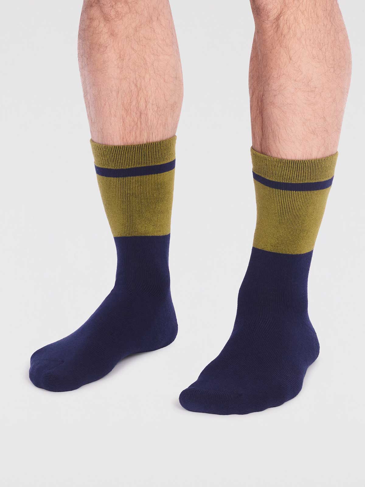 Gordon Organic Cotton Plain Walker Socks - Lichen Green