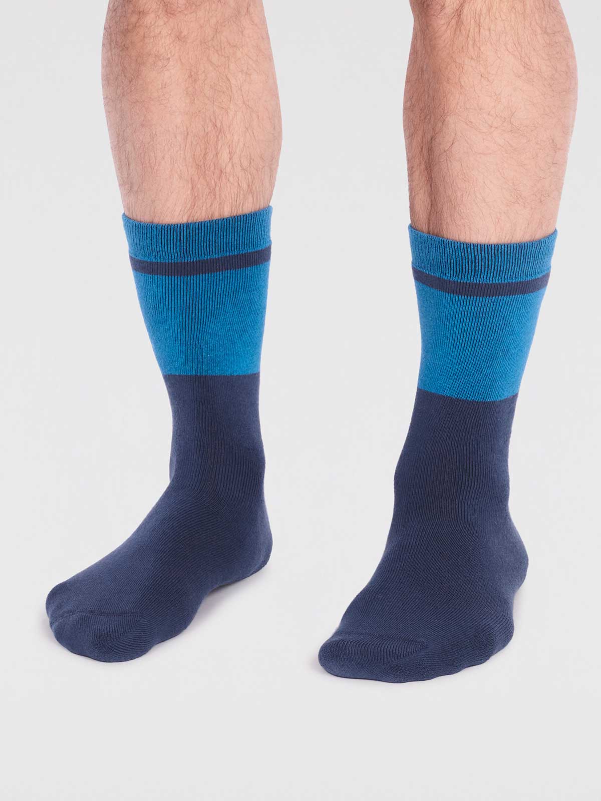 Gordon Organic Cotton Plain Walker Socks - Slate Blue