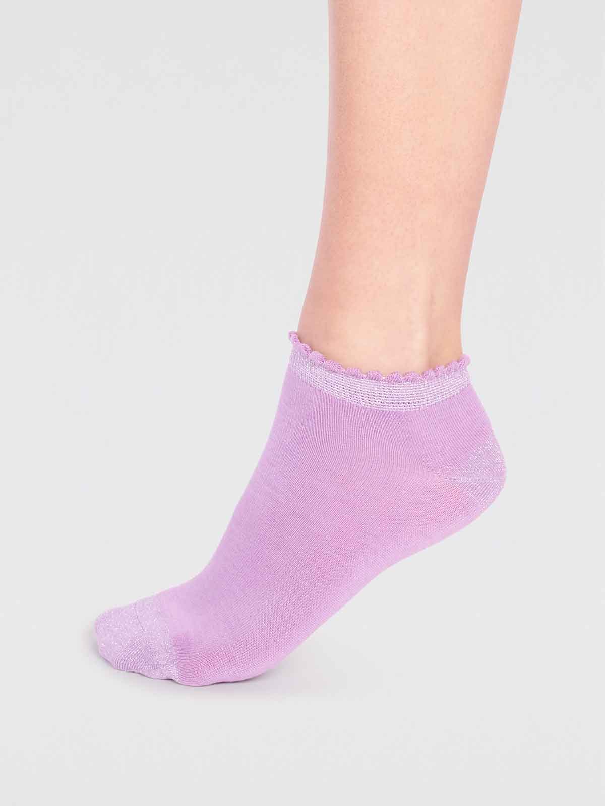 Ariella Bamboo Ankle Socks - Lavender Purple