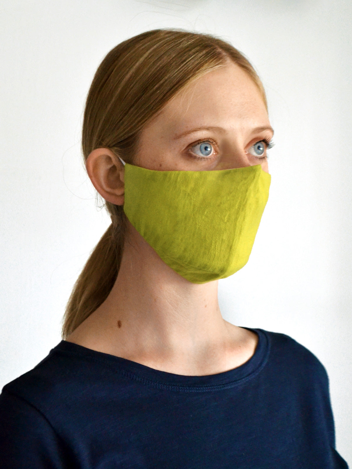 Organic Cotton Printed Face Mask - Winnie Green