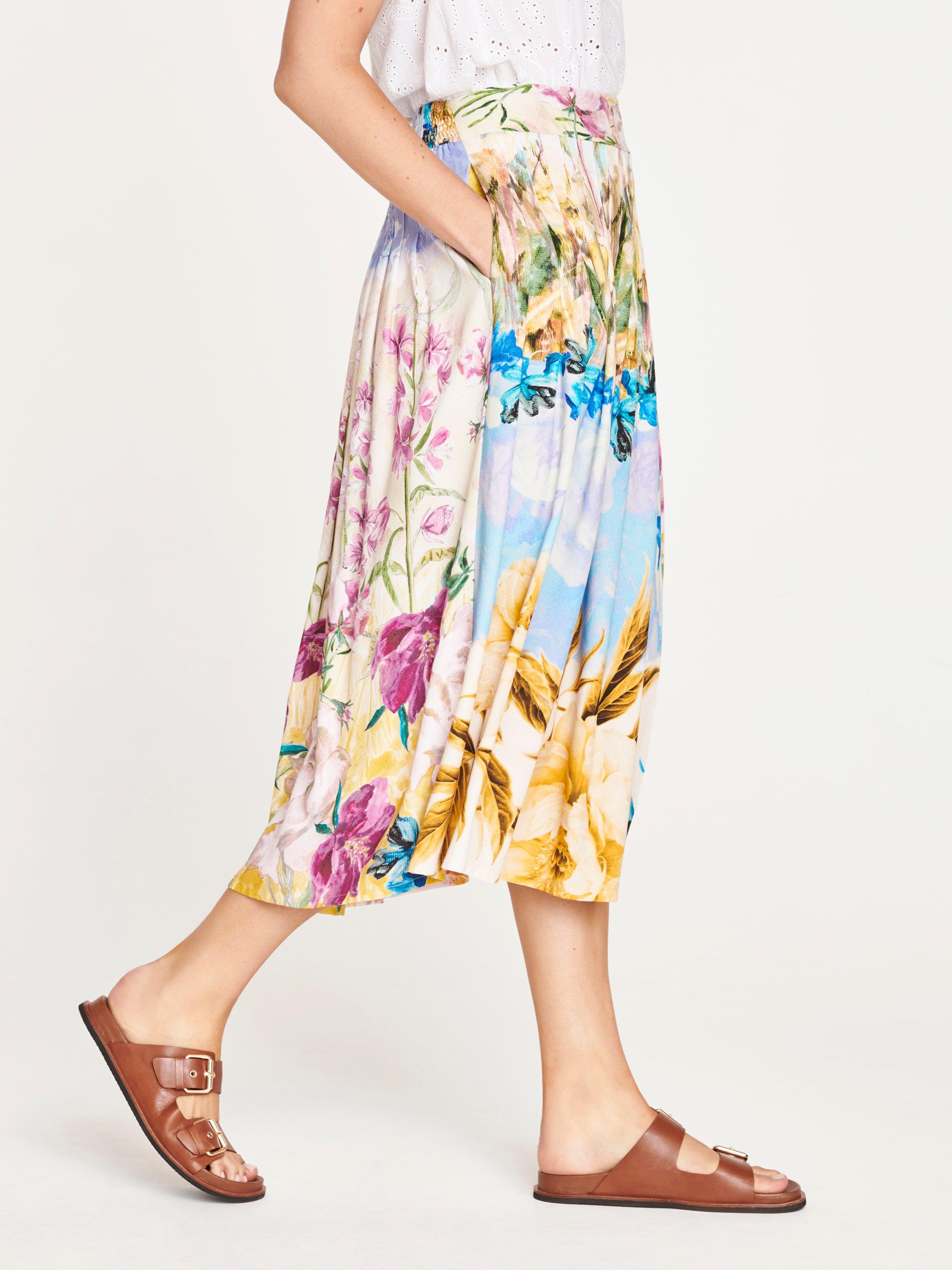Cotswold Tencel™  Floral Midi Skirt - Thought Clothing UK