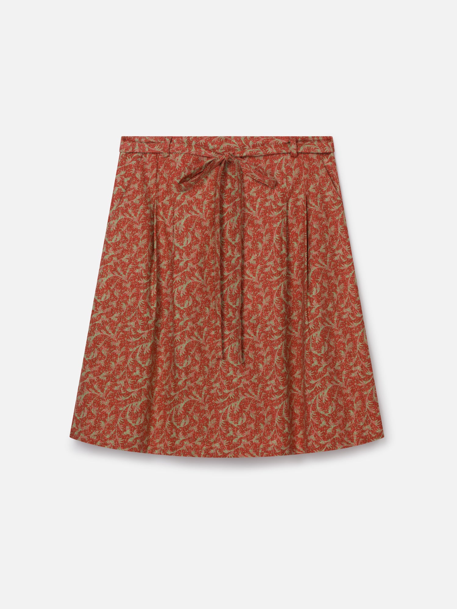 Zenobia Hemp Short Skirt - Dark Clay Orange