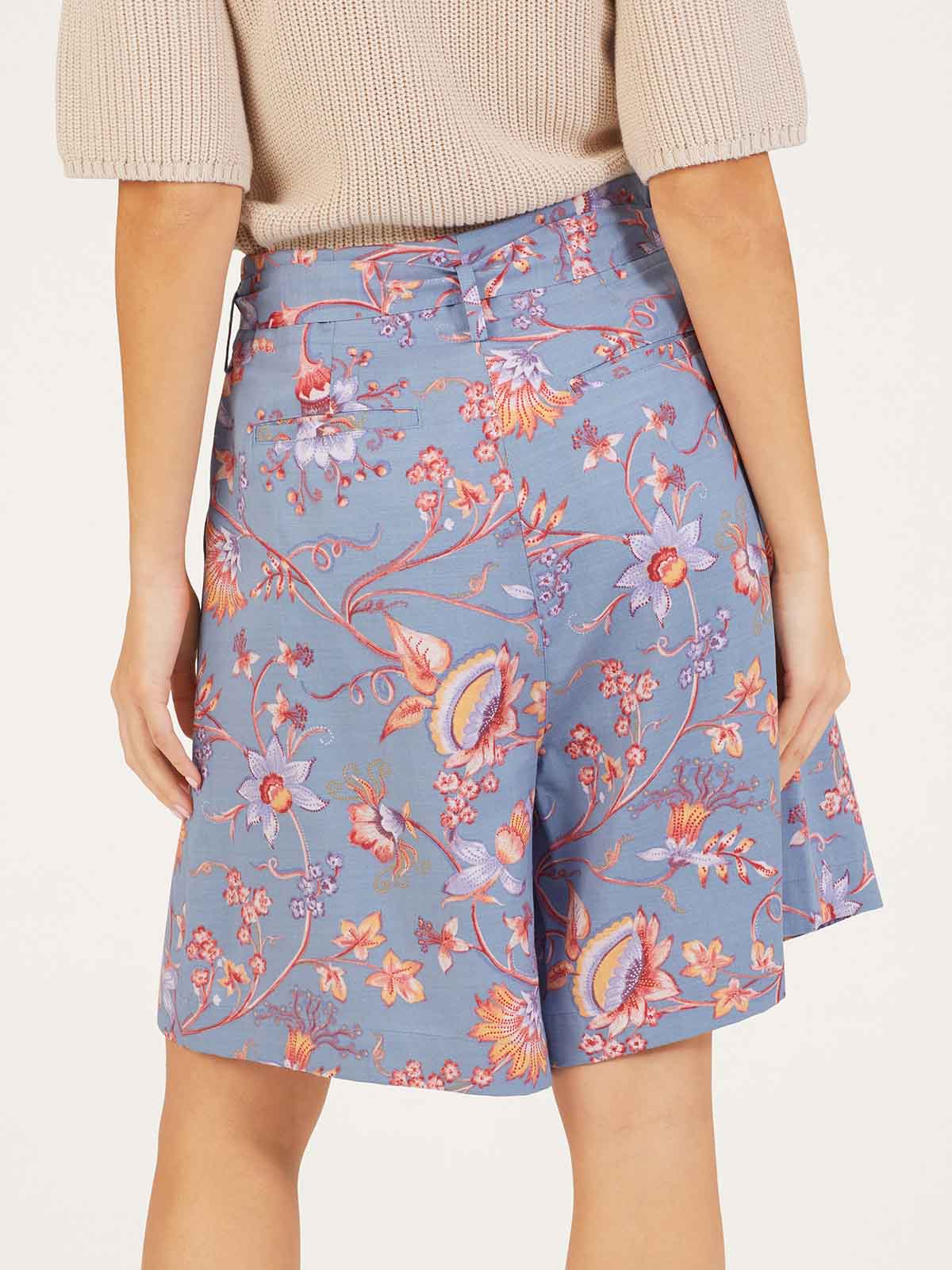 Meadow Tencel™ Floral City Shorts - Lavender Blue