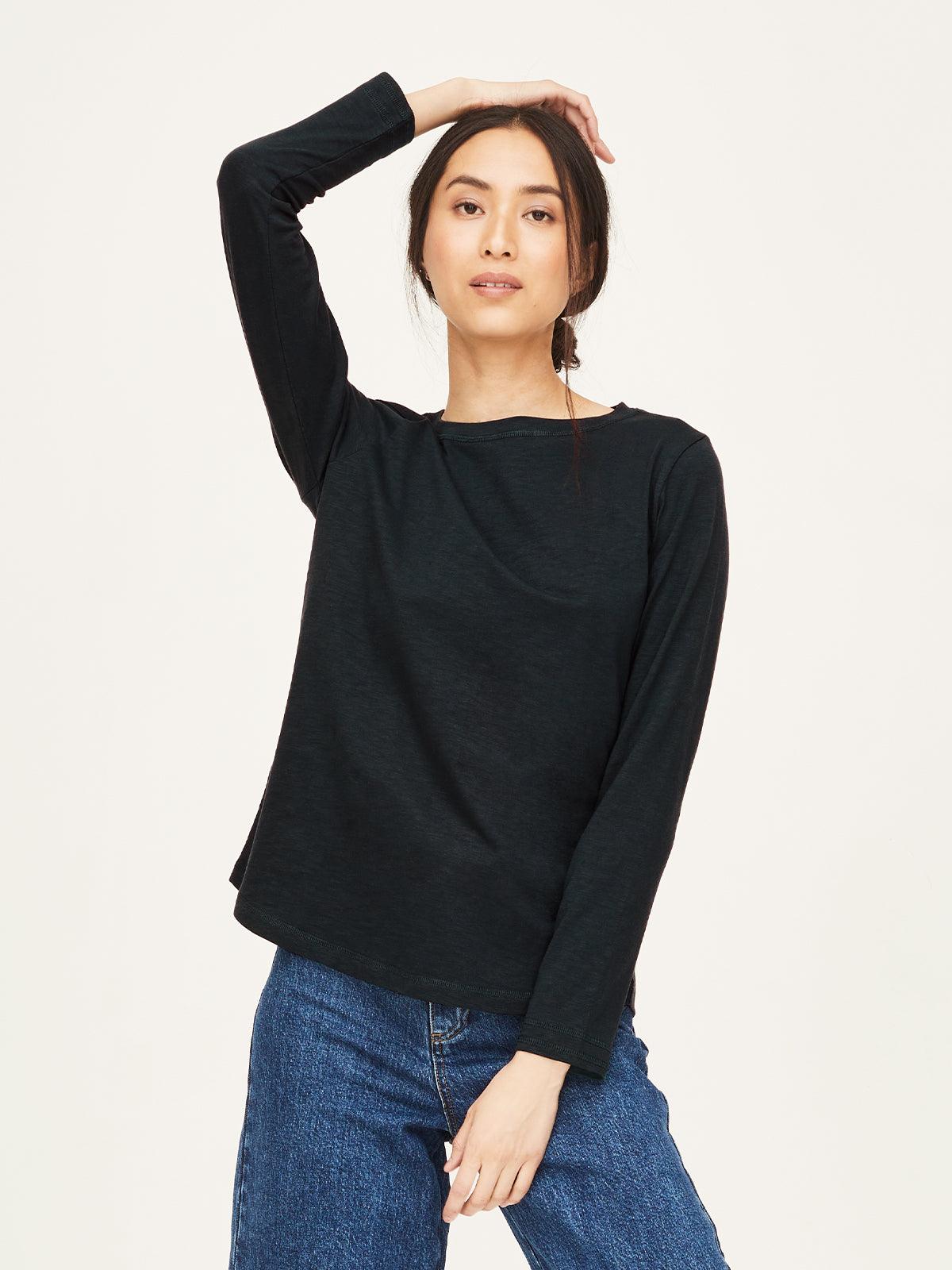 Fairtrade GOTs Organic Cotton Long Sleeve Jersey Top - Thought Clothing UK