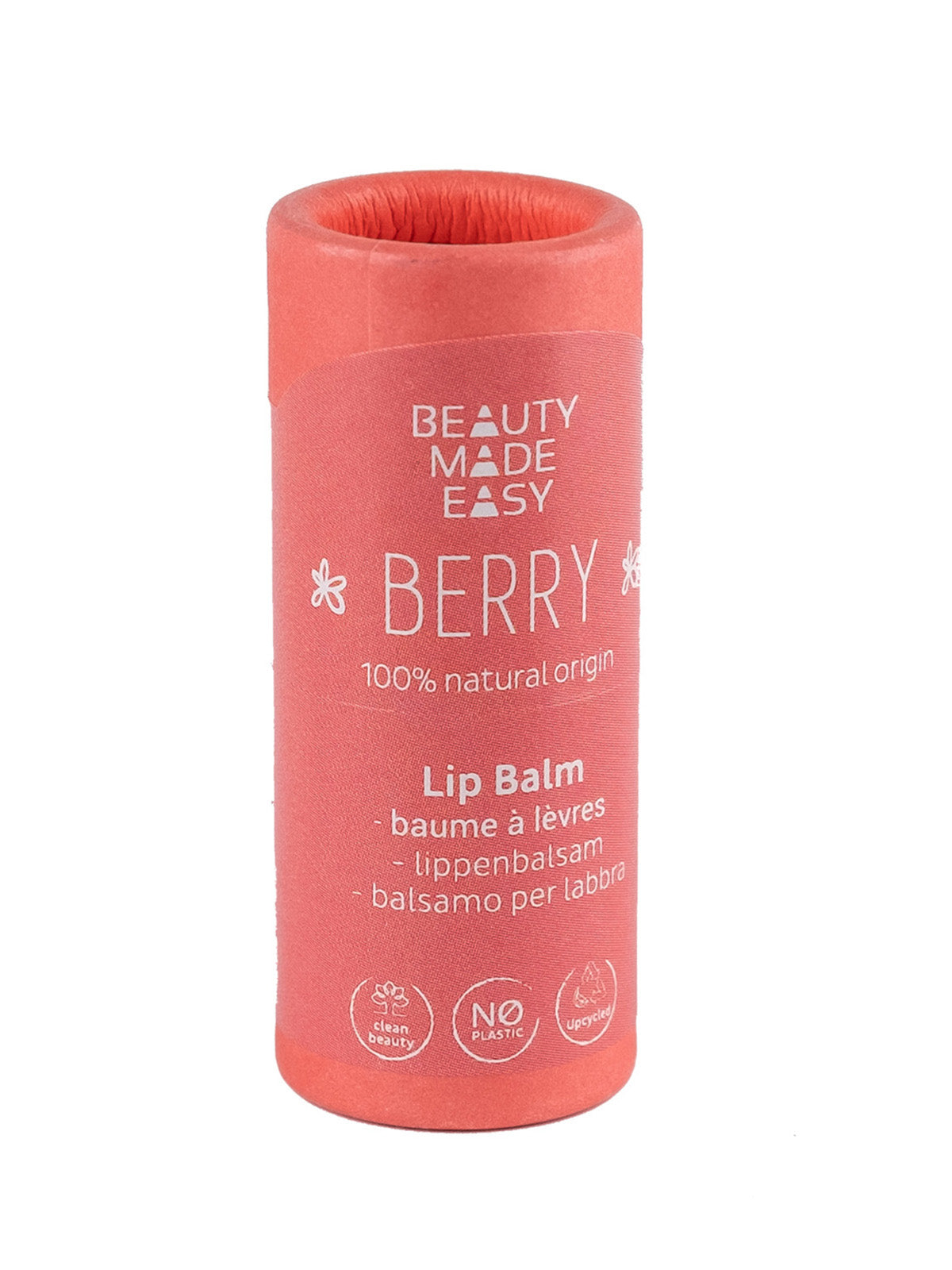Beauty Made Easy Berry Paper Tube Lip Balm - PINK