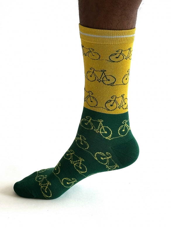 Riam Bike Bamboo Socks - Lichen Green