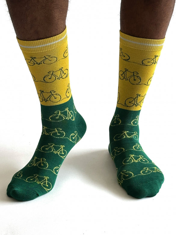 Riam Bike Bamboo Socks - Lichen Green