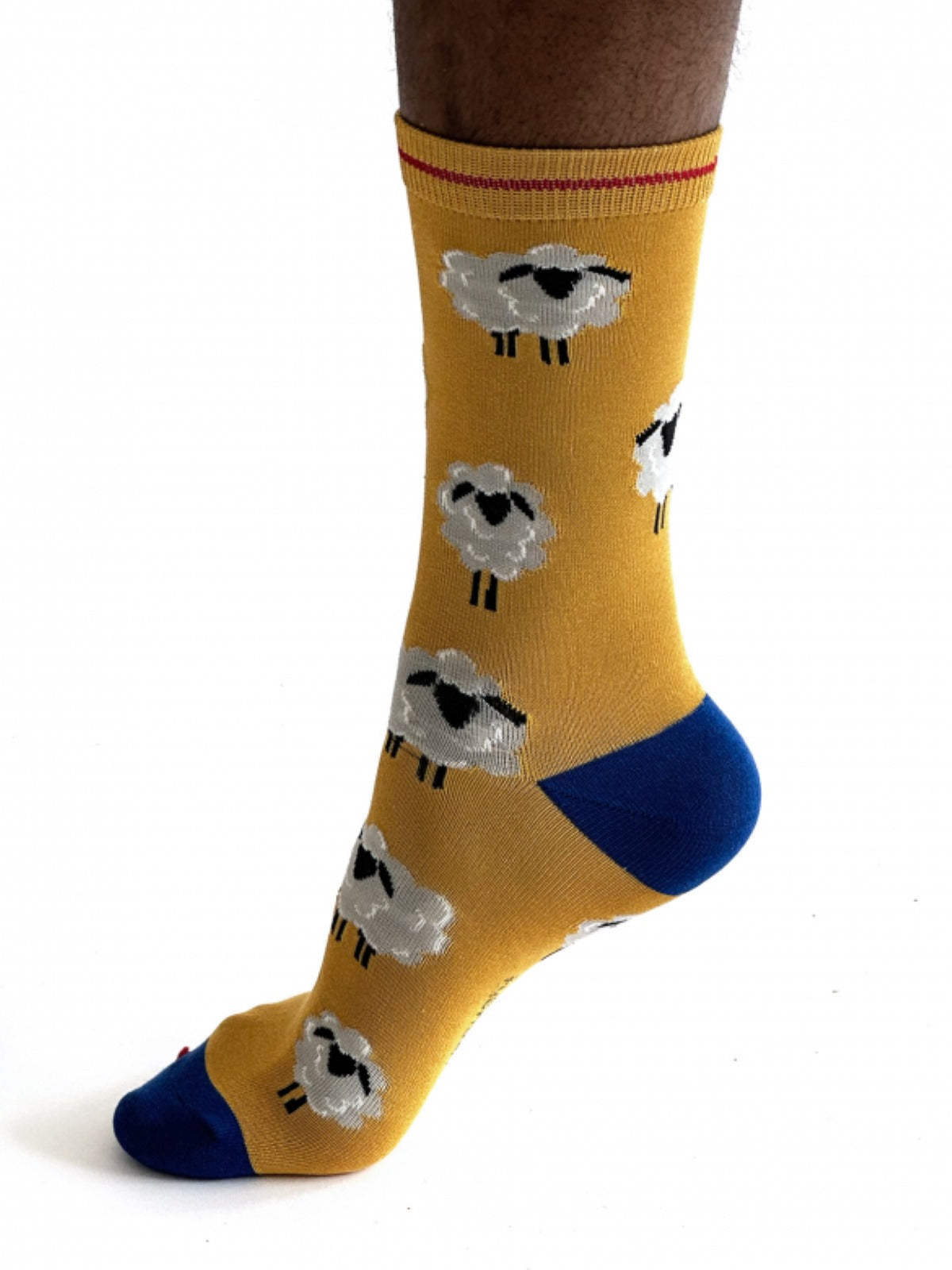 Elliot Sheep Bamboo Socks - Yellow