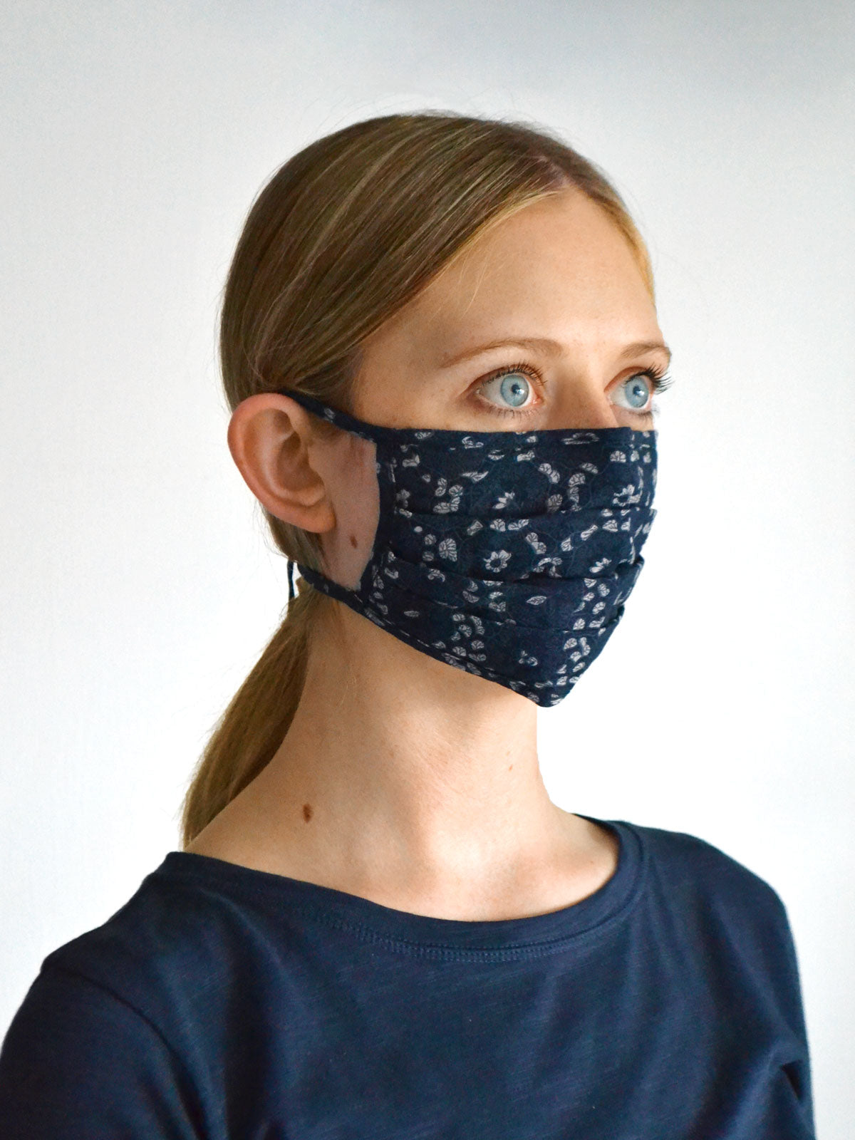 Organic Cotton Non-Medical Face Mask  - Ebonney Navy