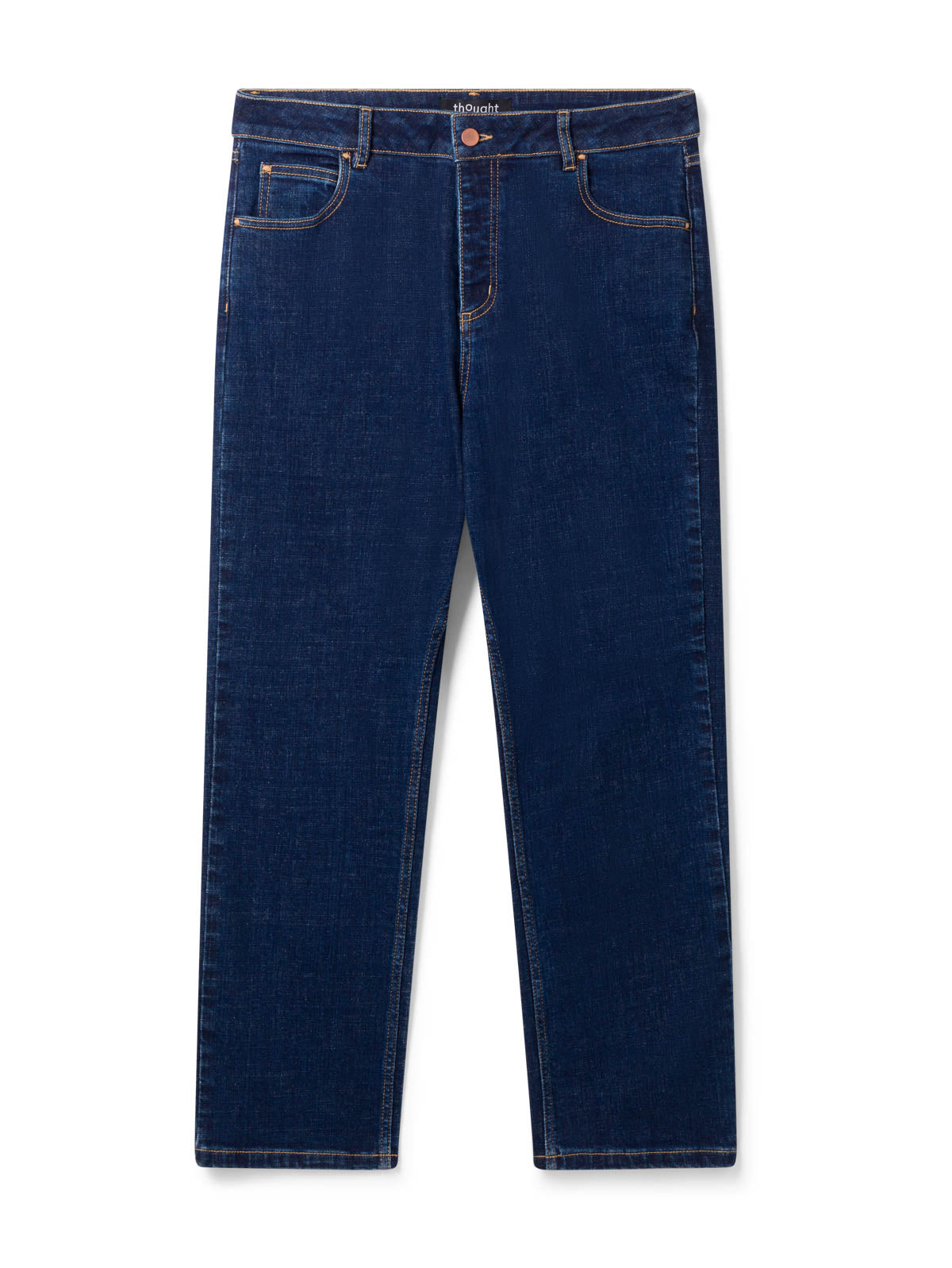 Essential Organic Cotton Slim Straight Jeans - Dark Indigo Blue