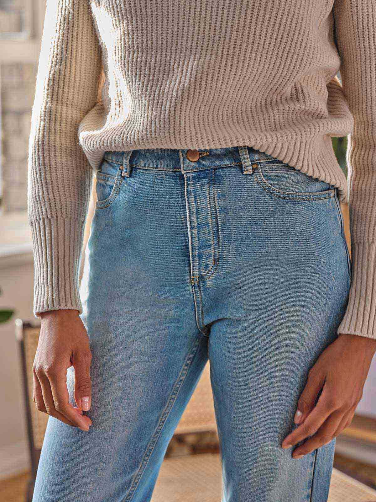 Essential Organic Cotton Boyfriend Jeans - Vintage Blue