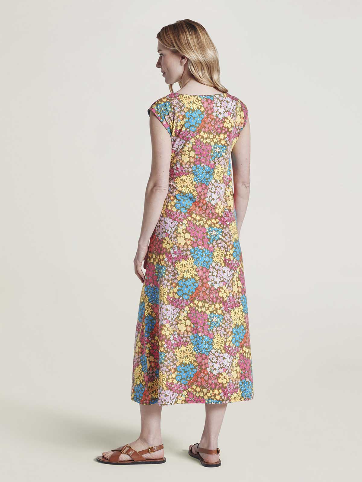 Marlin Organic Cotton Jersey Floral Maxi Dress - Multi