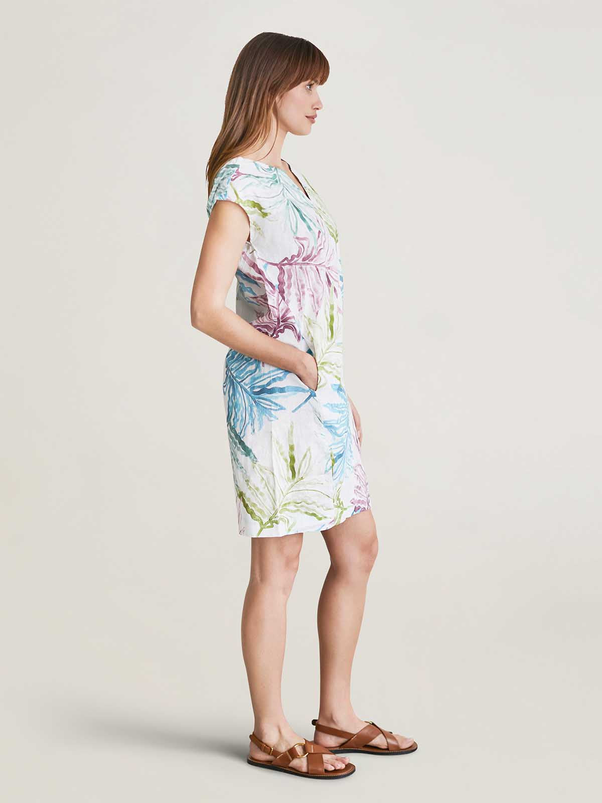 Laurel Hemp Watercolour Shift Dress - Multi