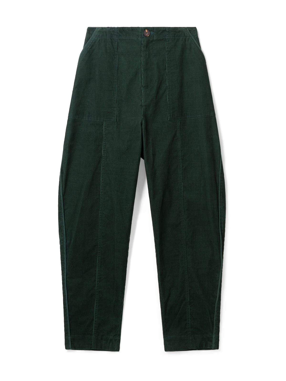 Milou Organic Cotton Corduroy Trousers - Forest Green