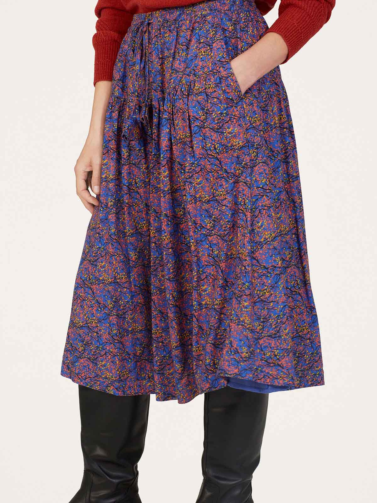 Fawn Lenzing™ Ecovero™ Printed Skirt - Periwinkle Blue