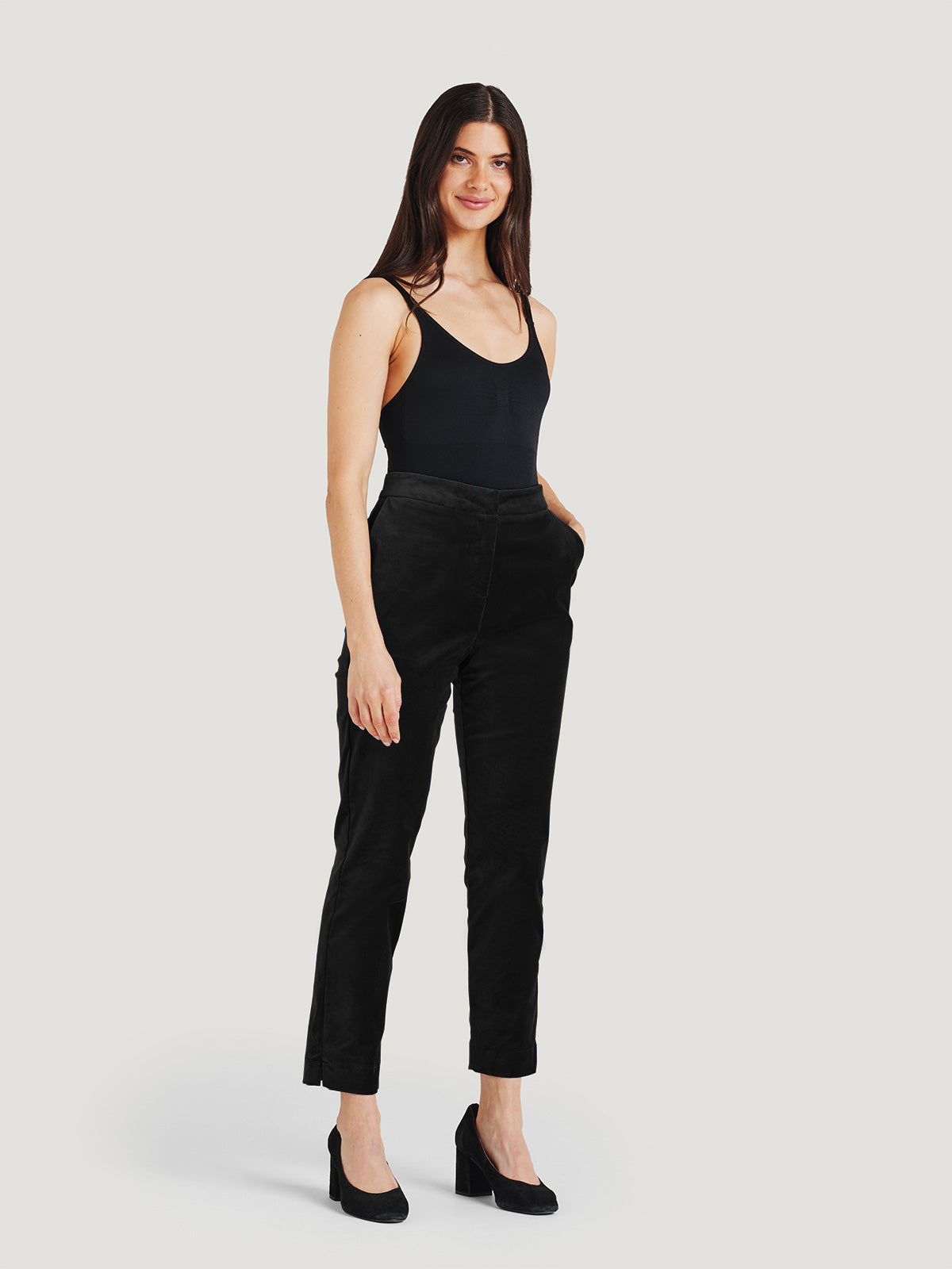 Alleegra Organic Cotton Velvet Trouser - Black