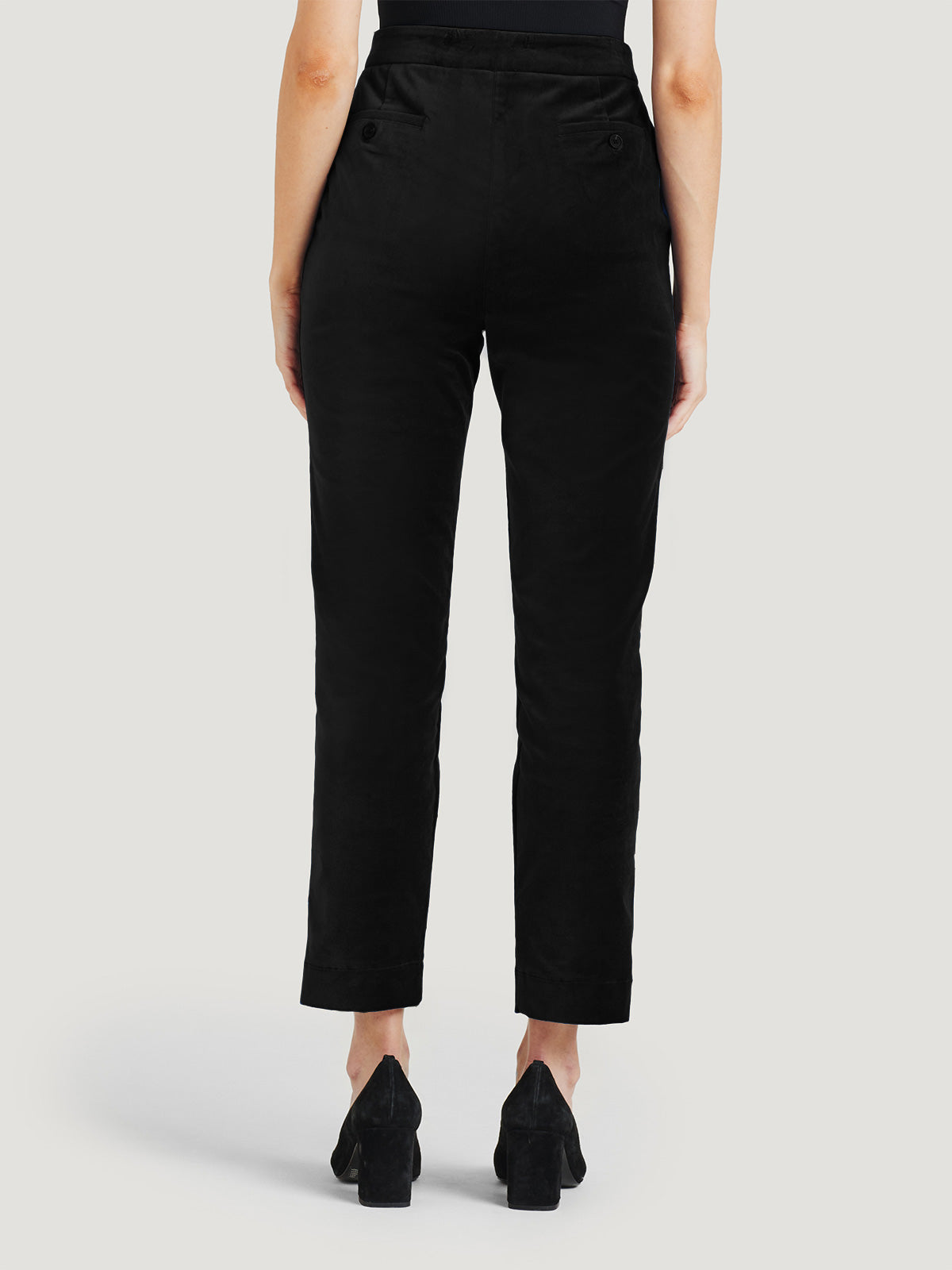 Alleegra Organic Cotton Velvet Trouser - Black