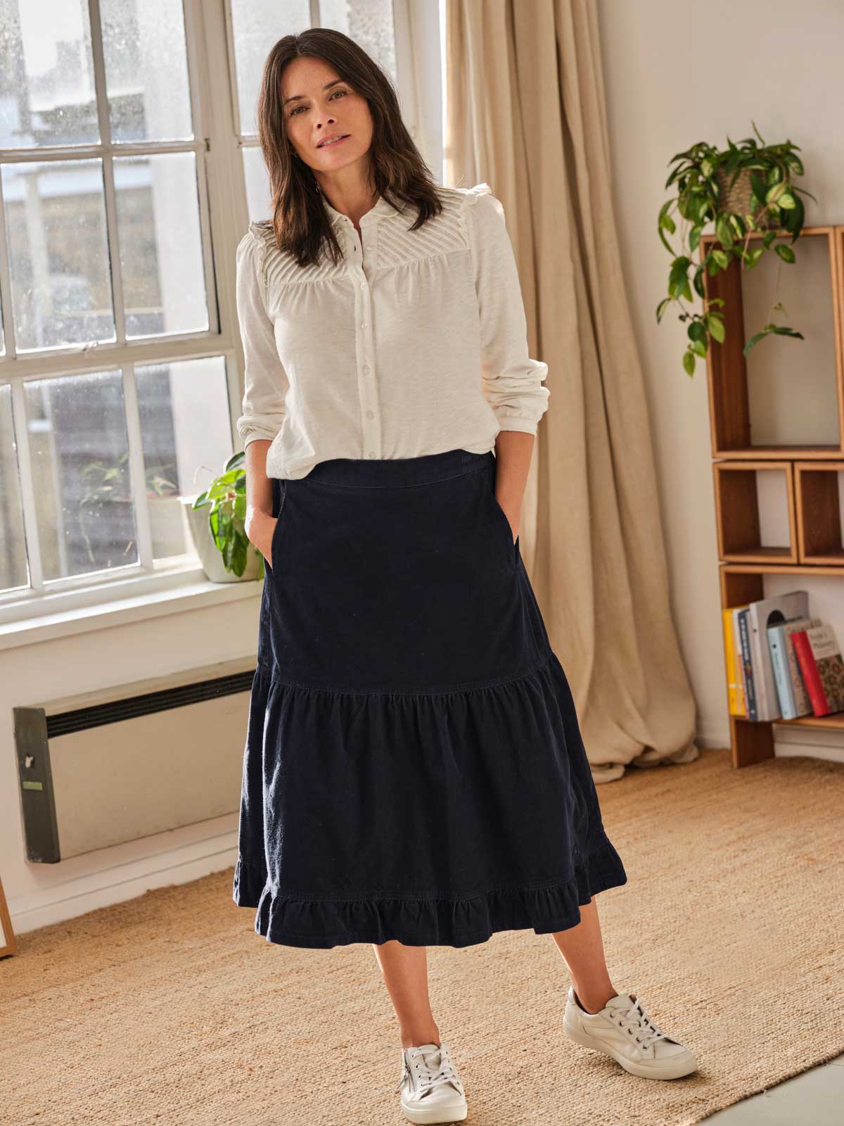 Black cord maxi skirt clearance