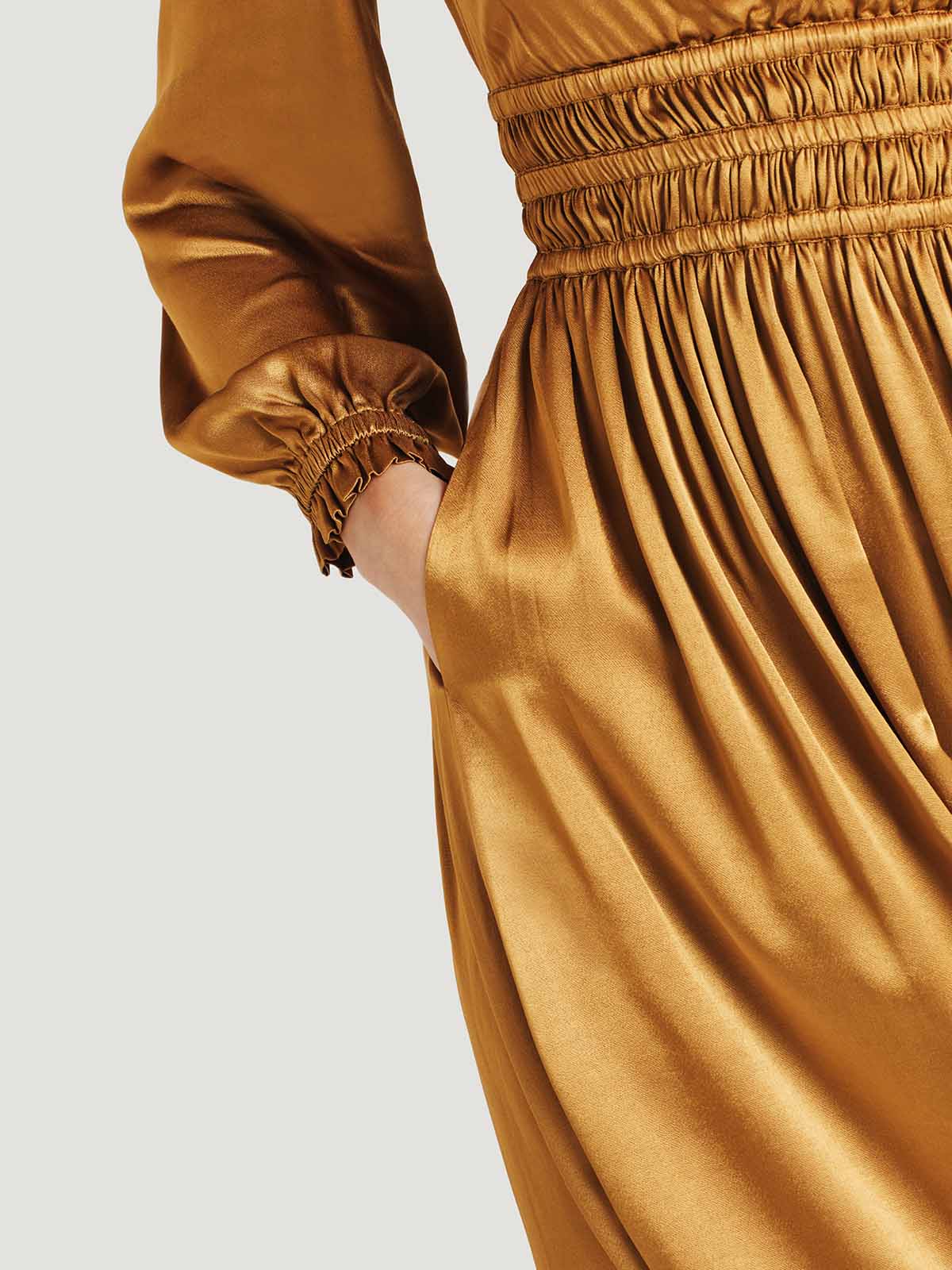 Juanita Lenzing™ EcoVero™ Satin Dress - Gold