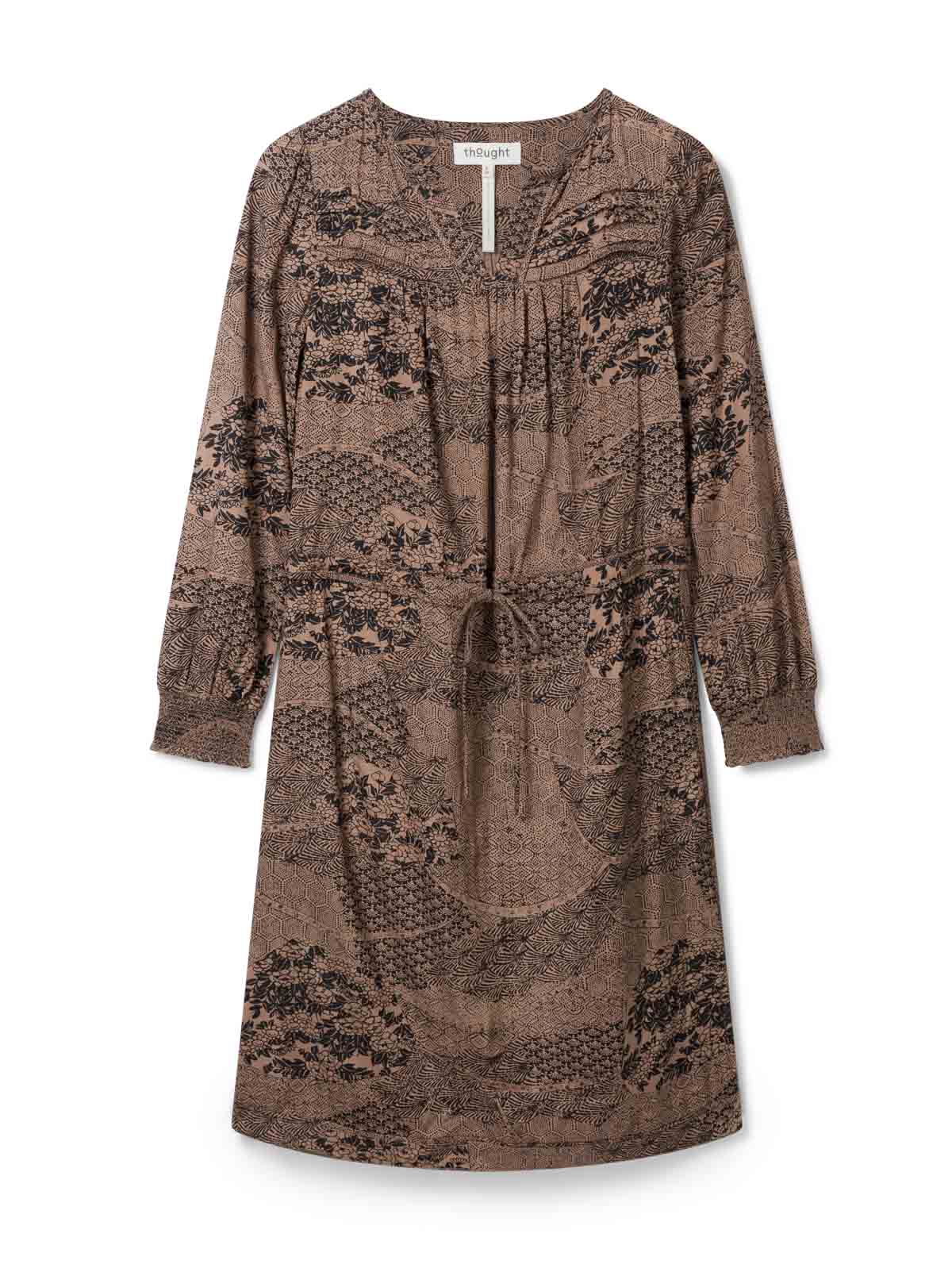 Carmen Lenzing™ Ecovero™ Crepe Dress - Burnt Sugar Brown