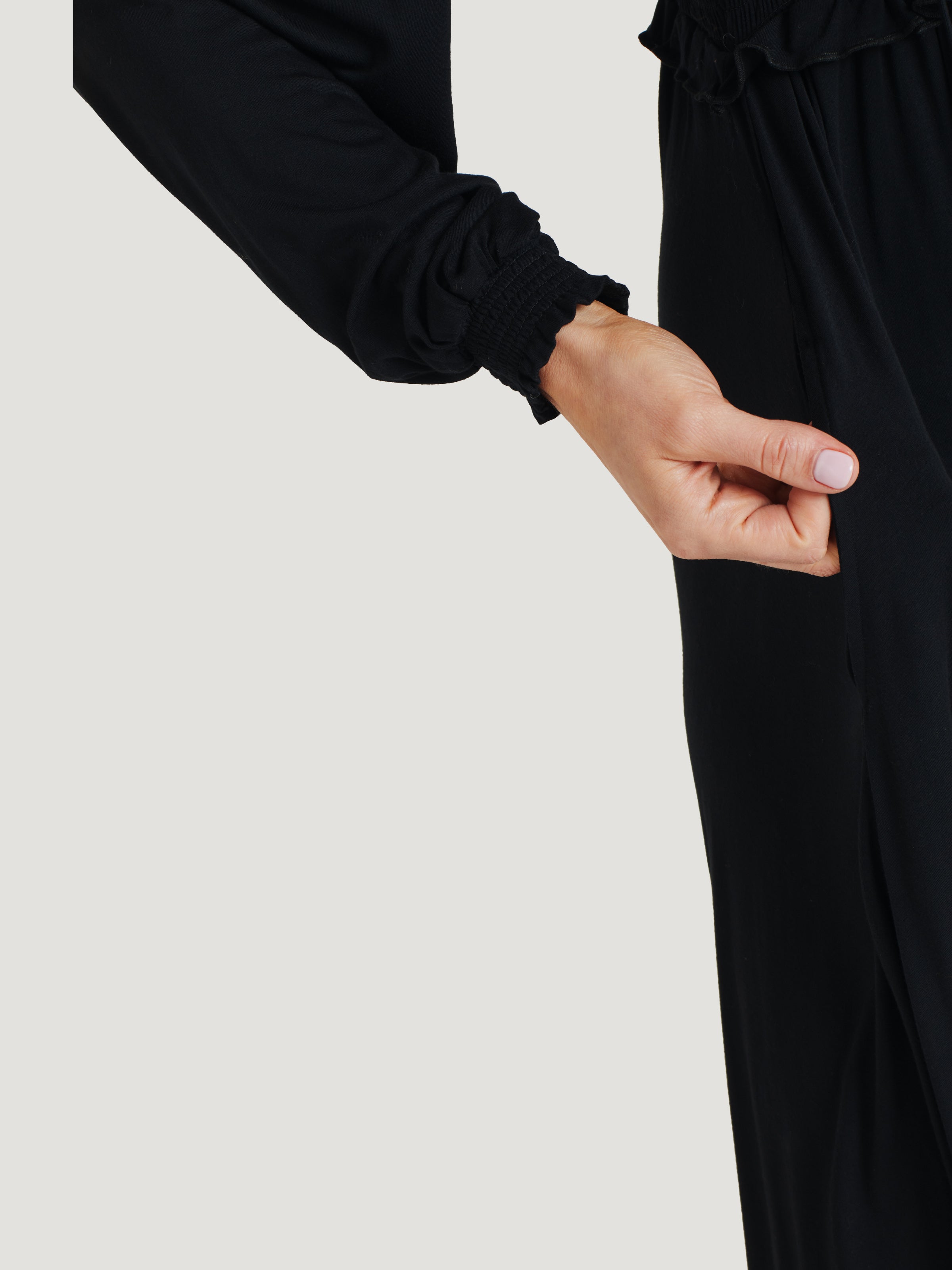 Gwenn Lenzing™ Ecovero™ Shirred Short Dress - Black