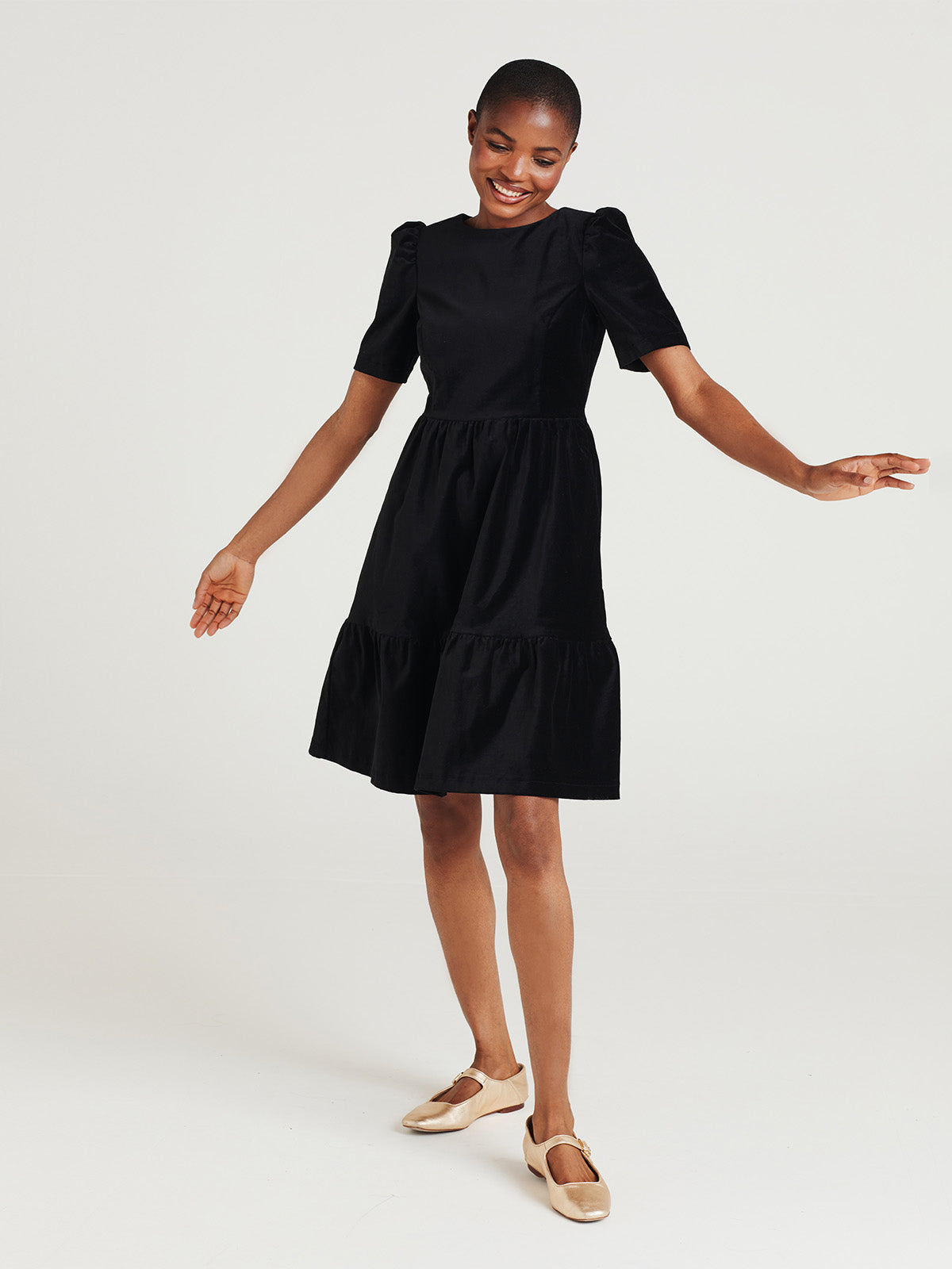 Short sleeve velvet discount dress