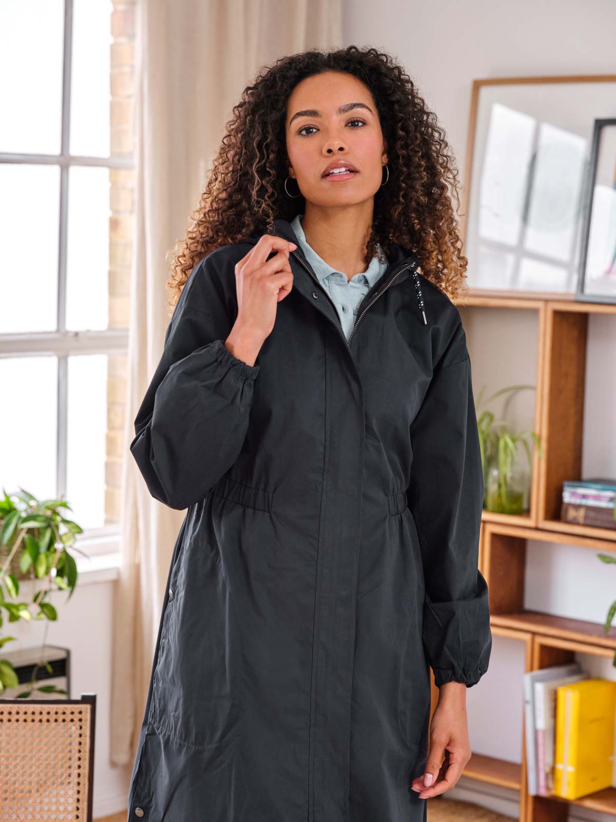Kamila Organic Cotton Showerproof Jacket - Navy