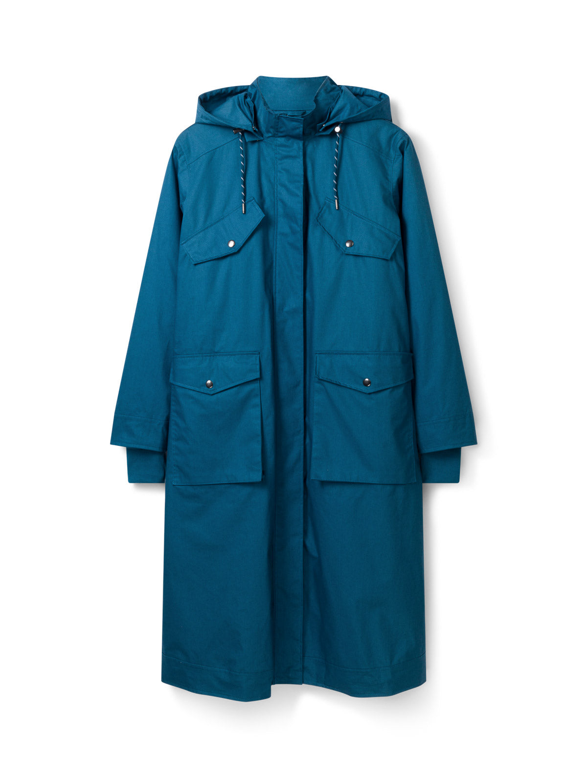 Organic Cotton Jacket Blue Makenna Lake Parka - Waterproof