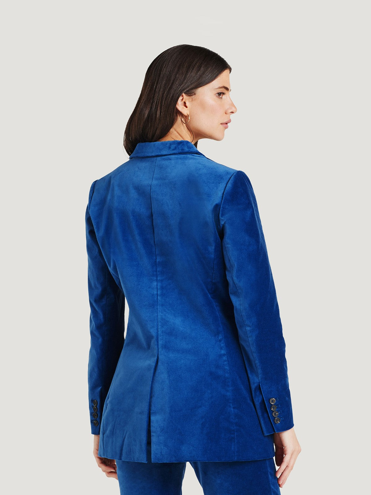 Alleegra Organic Cotton Velvet Jacket - Dark Sapphire Blue