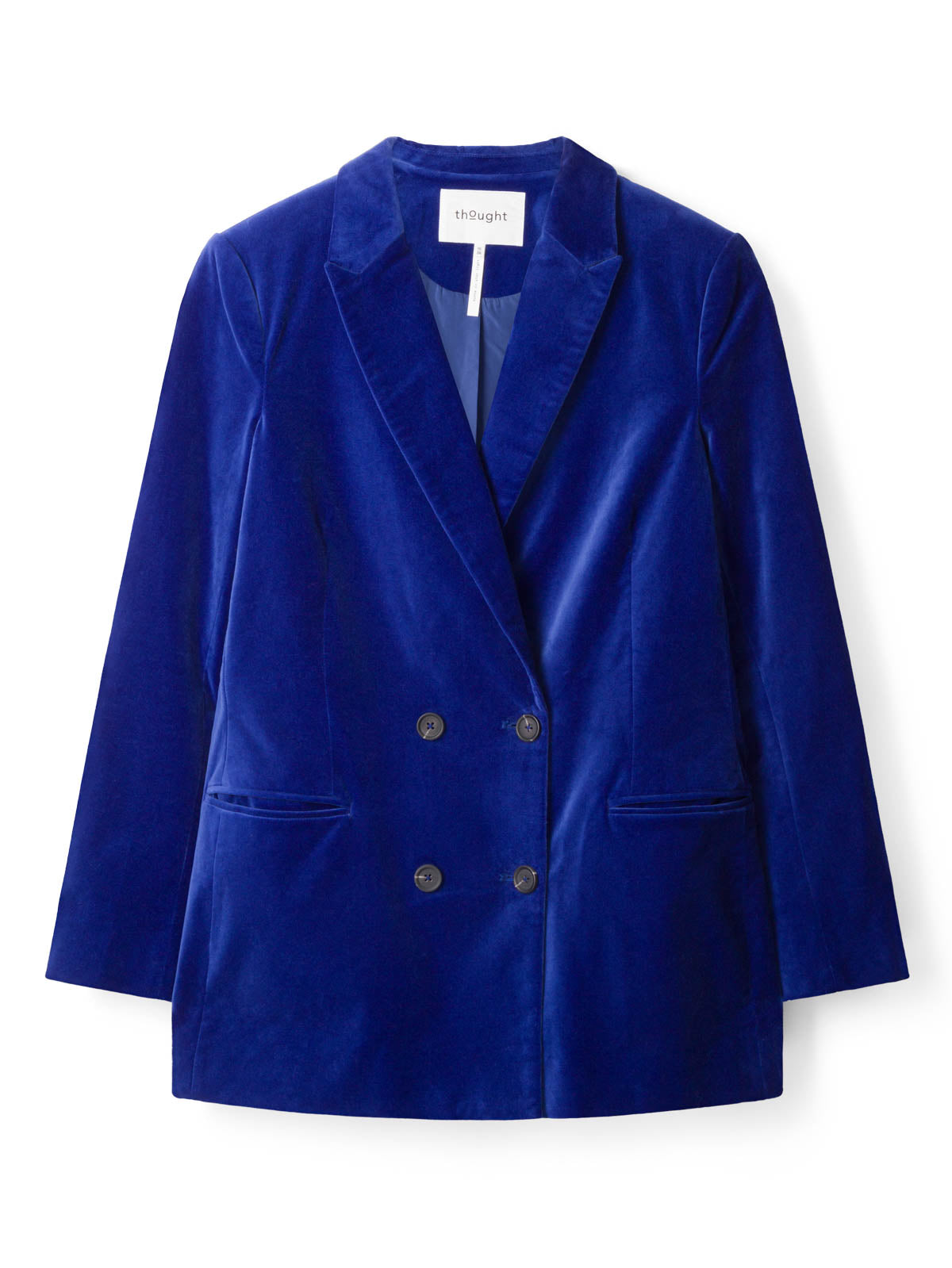 Alleegra Organic Cotton Velvet Jacket - Dark Sapphire Blue
