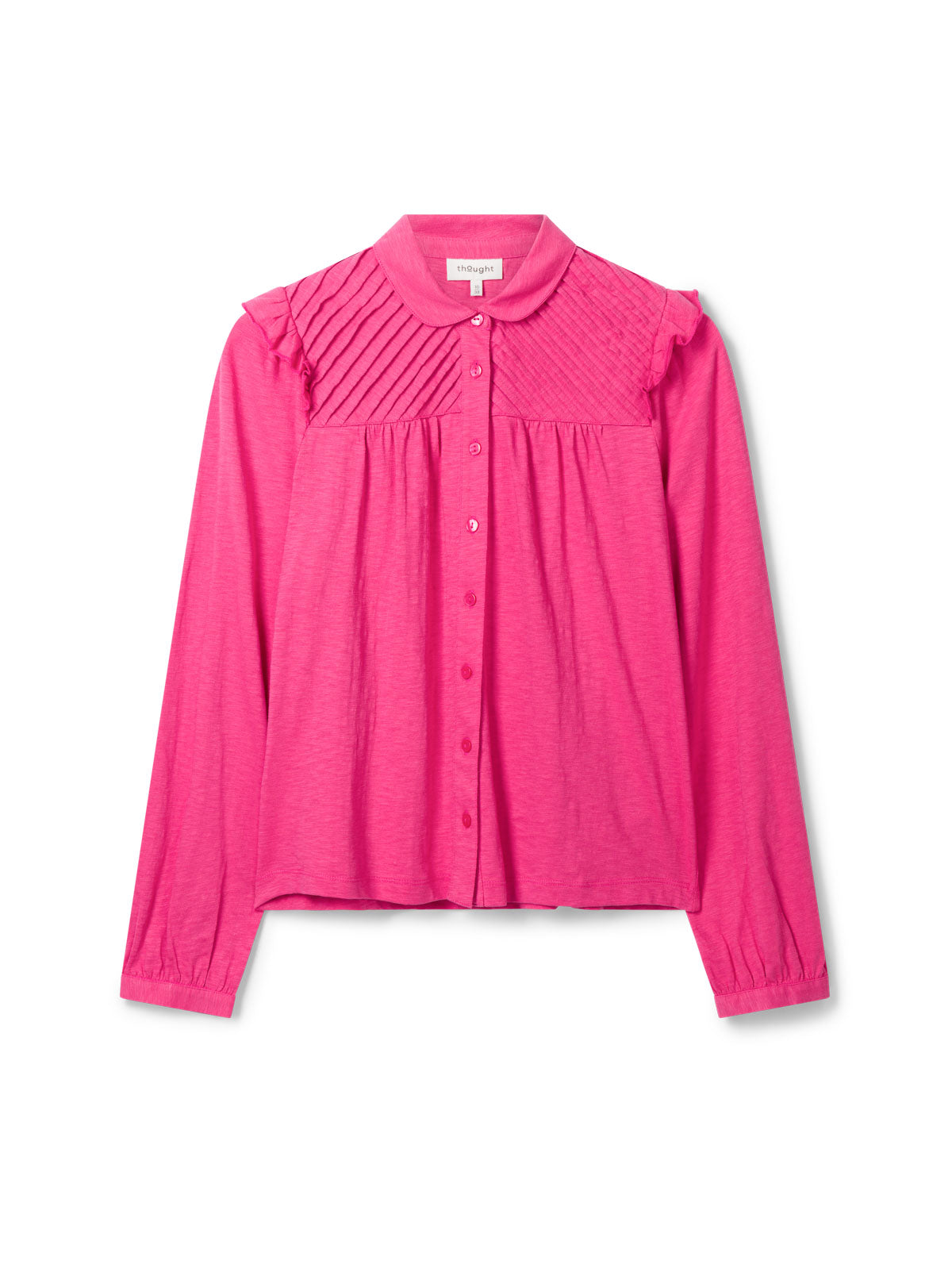 Beca Fairtrade Organic Cotton Pin Tuck Shirt - Radish Pink