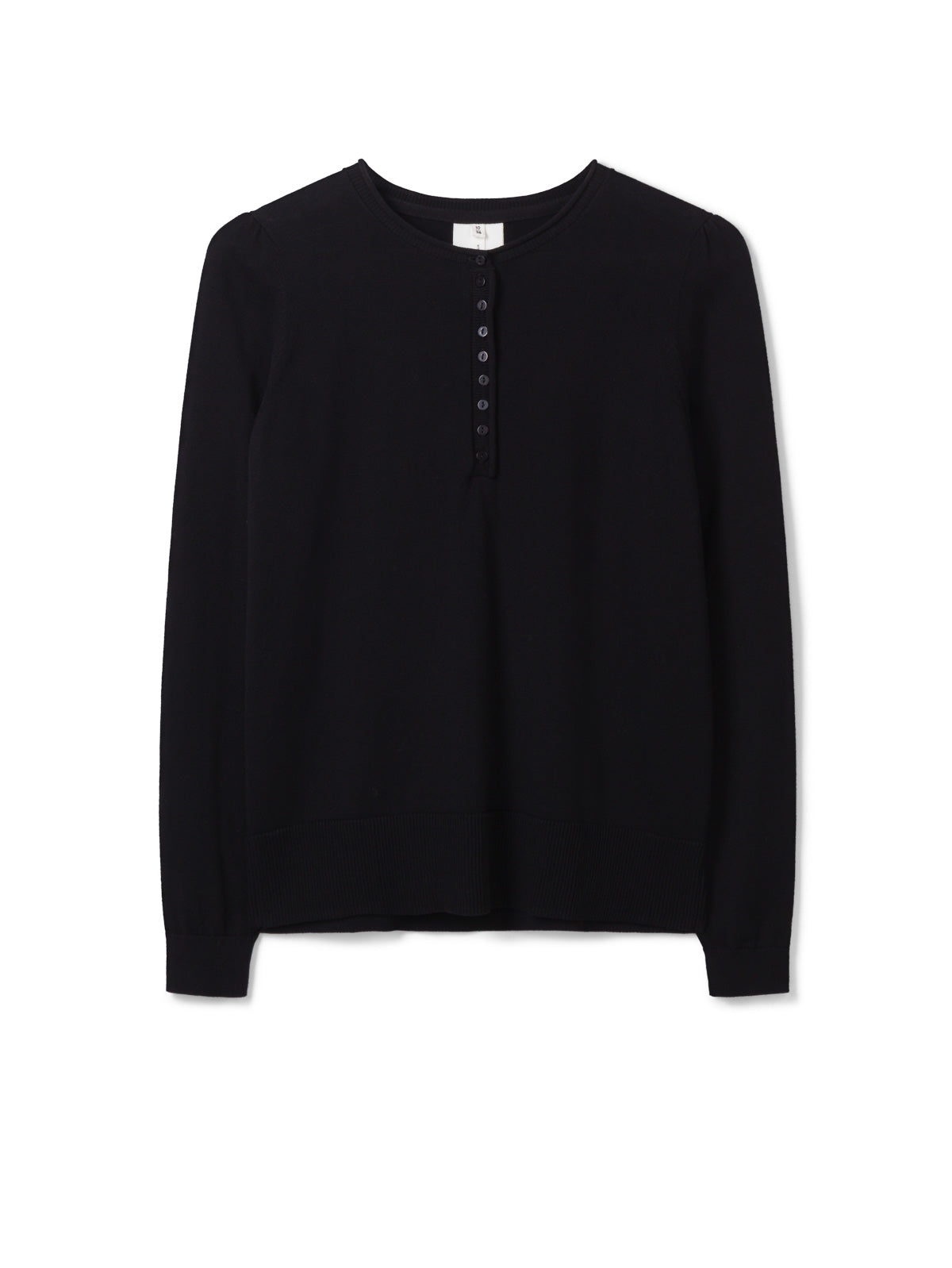 Black clearance henley sweater