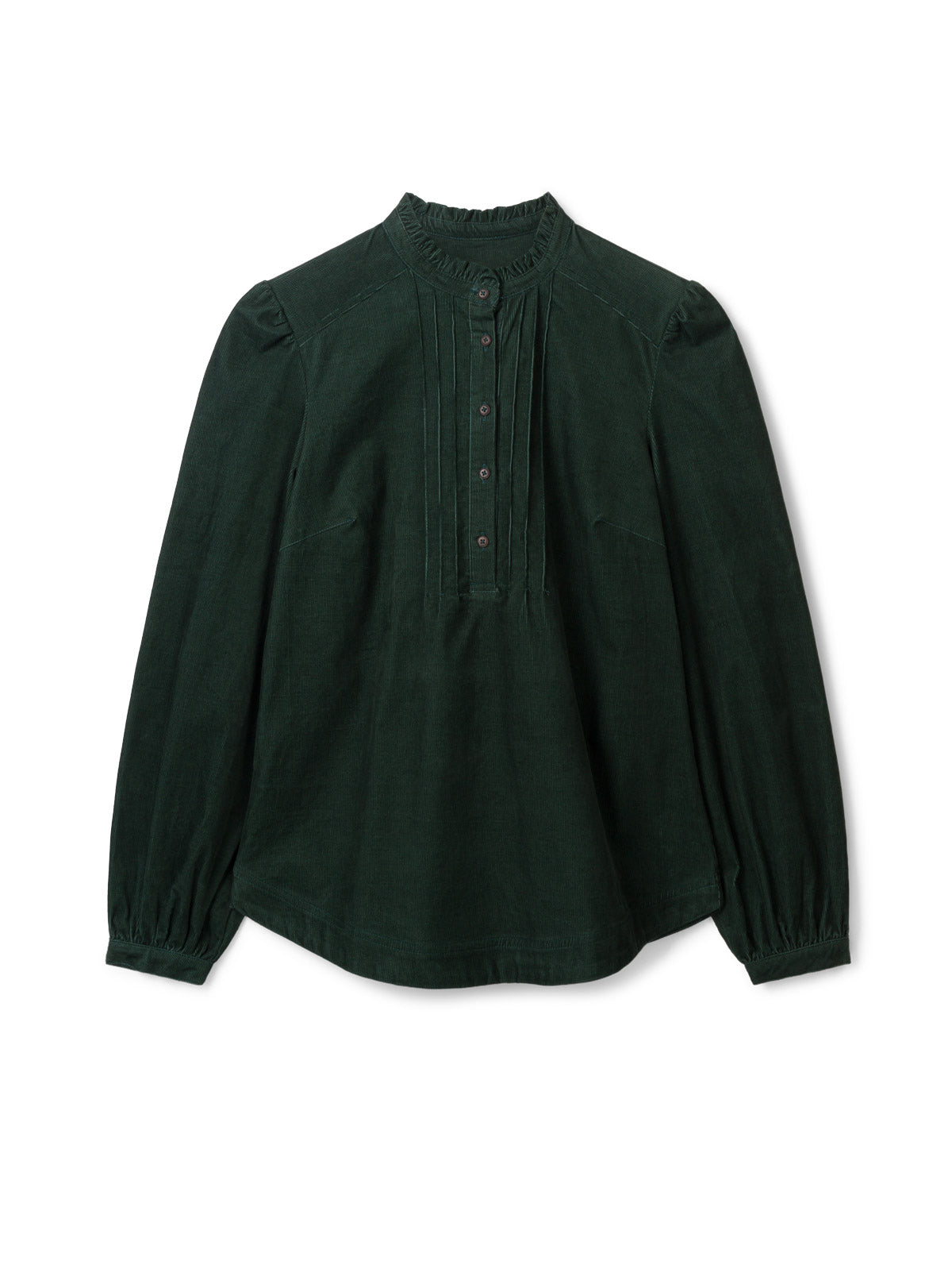 Milou Organic Cotton Corduroy Shirt - Forest Green