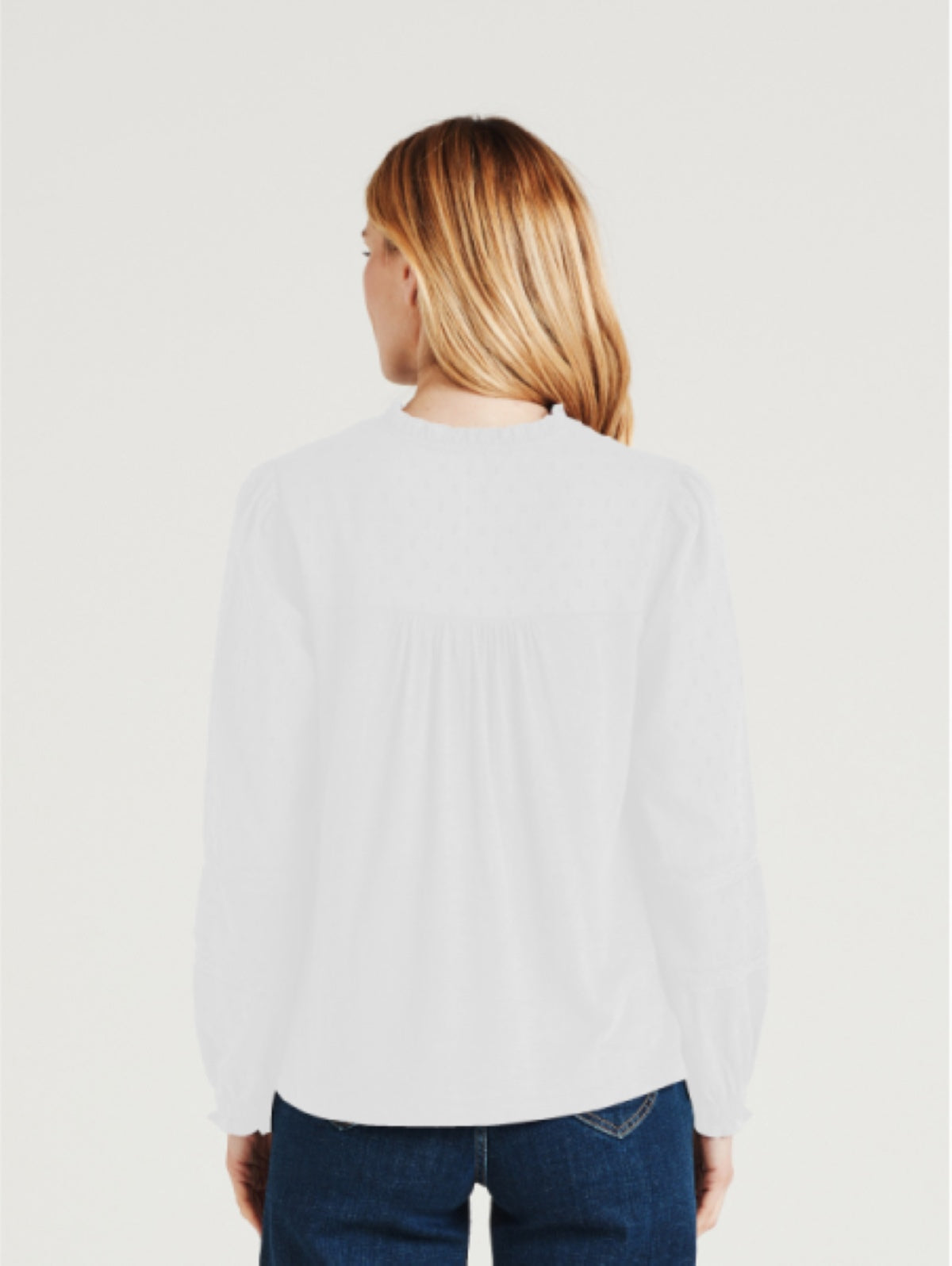 Myra Organic Cotton Jersey Top  - White
