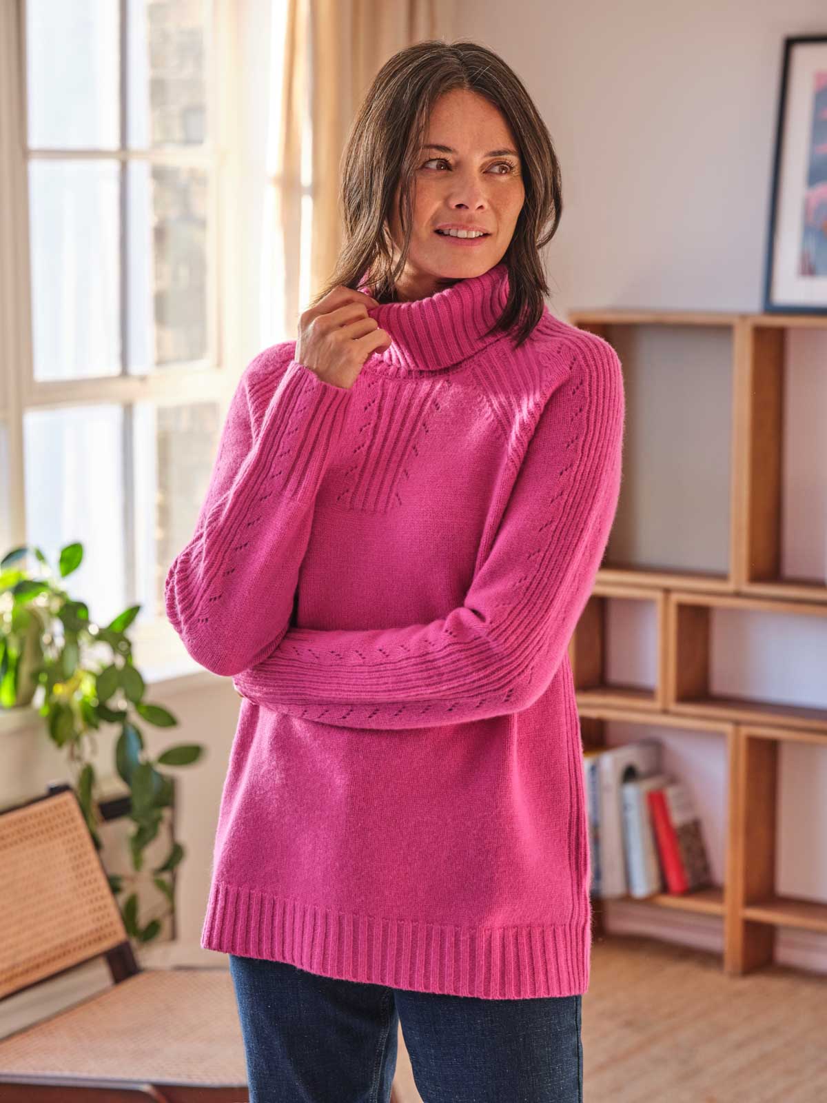 Pink sales lambswool jumper