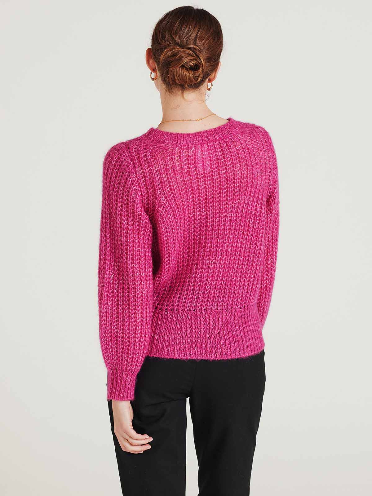 Furaha Mercerised Wool Jumper - Magenta Pink
