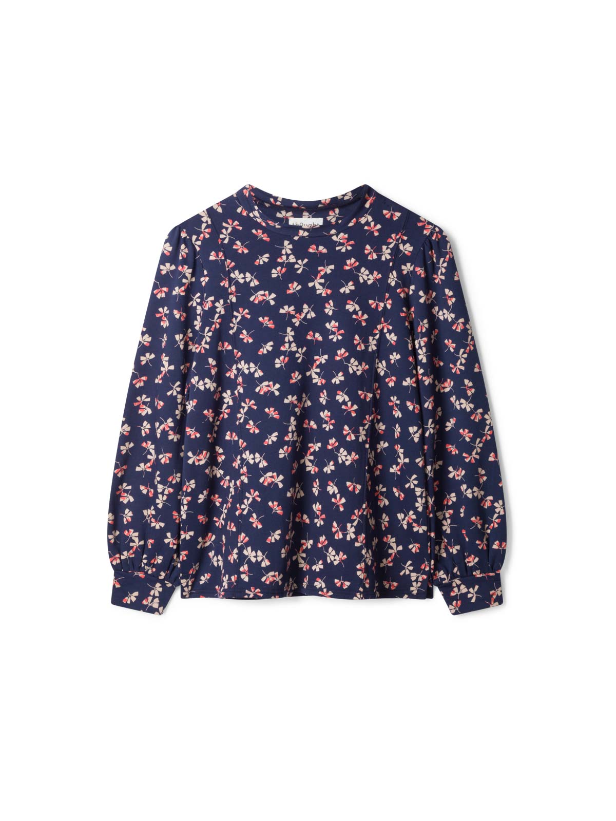 Aveline Organic Cotton Floral Sweatshirt - Navy