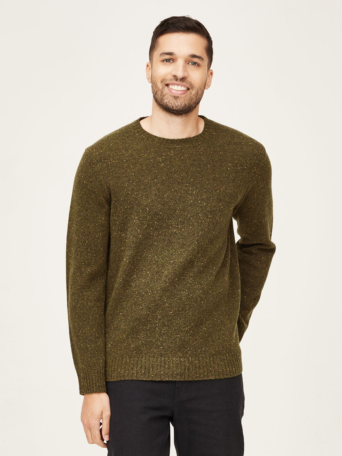 Mosley Knitted Crew Neck Jumper - Thorn Green