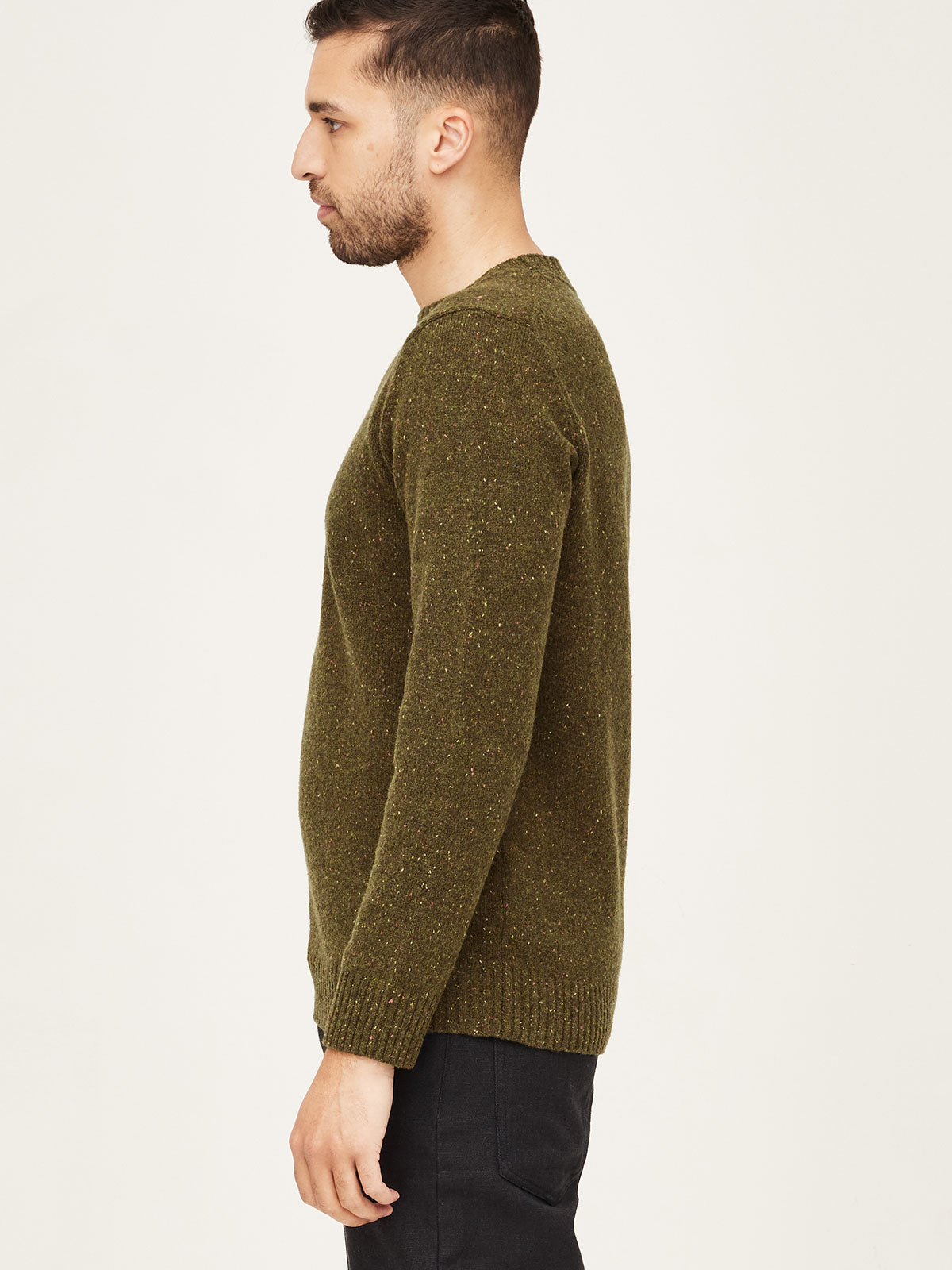 Mosley Knitted Crew Neck Jumper - Thorn Green
