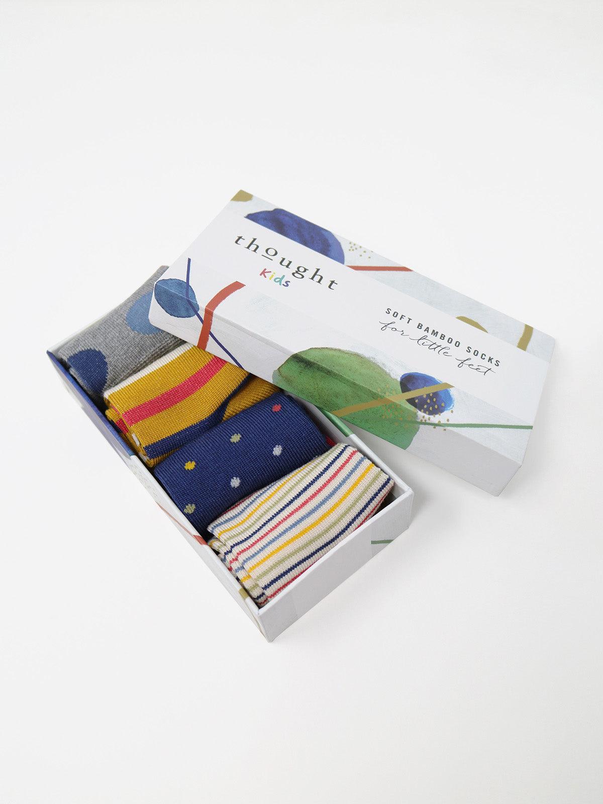 Shay Kids Bamboo Organic Cotton Sock Box - Multi - Thought Clothing UK