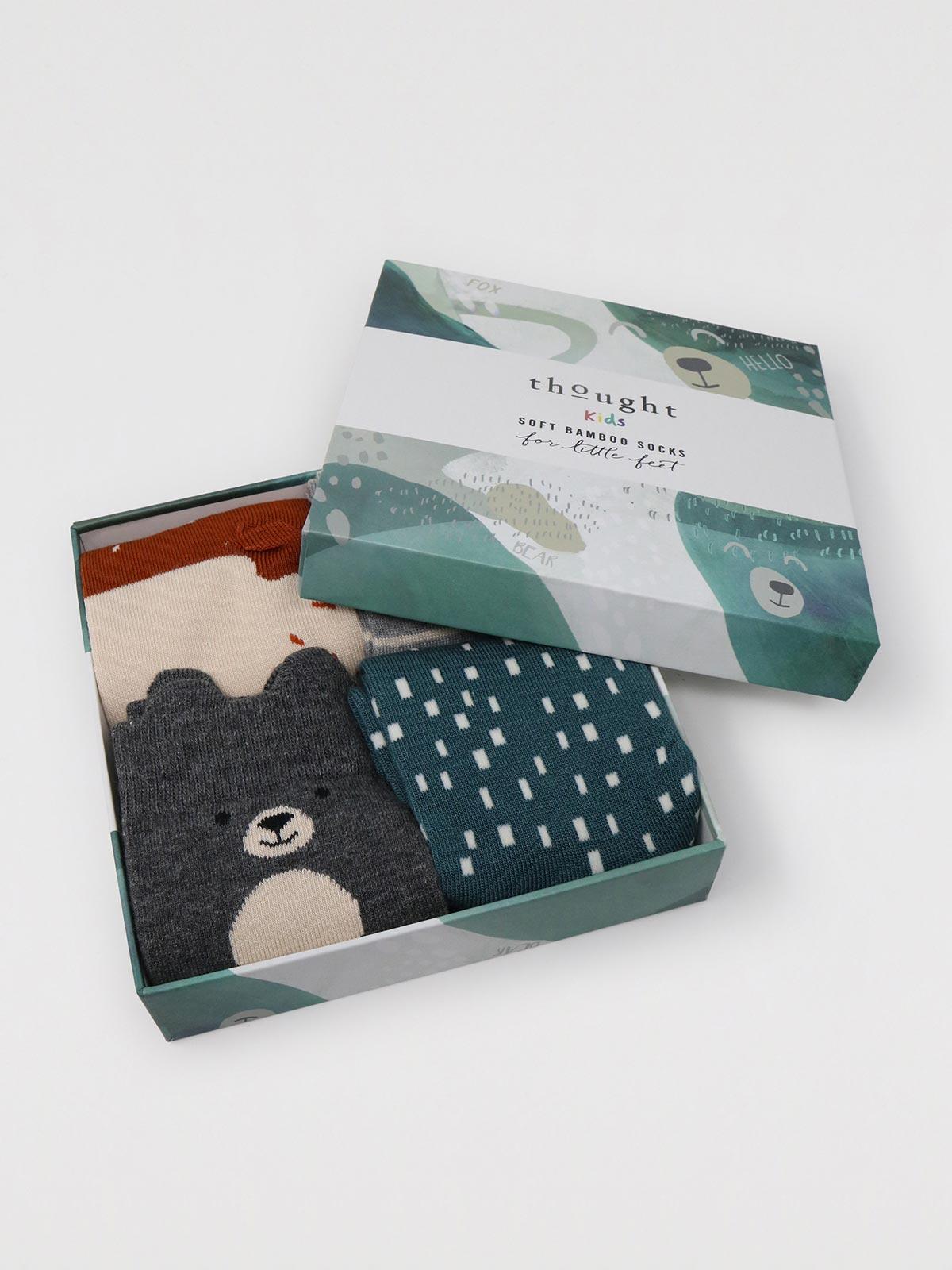 Orpha Animal Kids Bamboo 4 Sock Gift Box - Thought Clothing UK