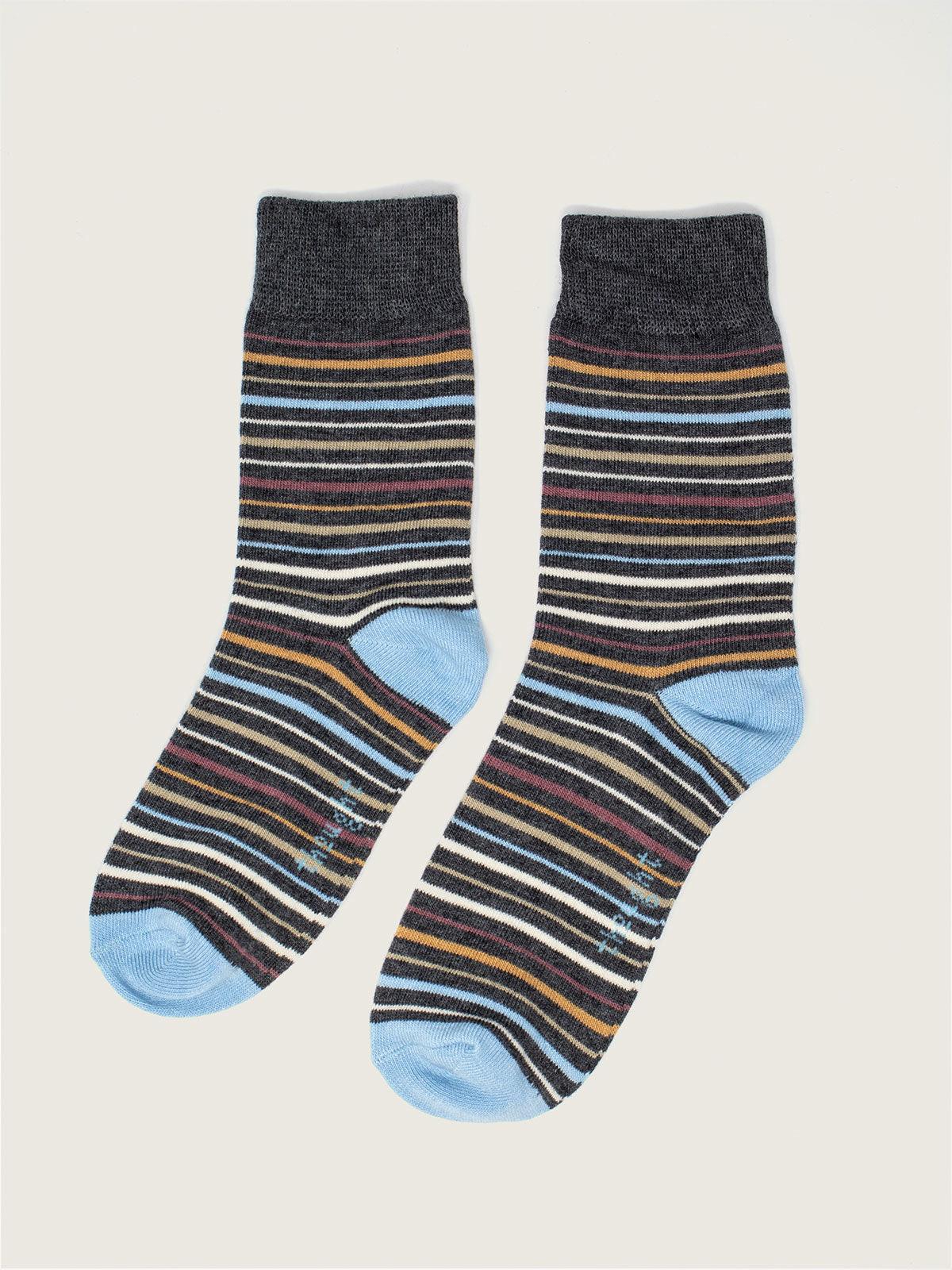 Multicolour Rainbow GOTS Organic Cotton Kids Socks 4 Pack - Thought Clothing UK