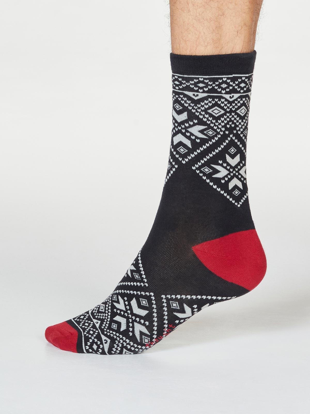Hector Christmas Jumper Socks In A Bag - Black - Thought Clothing UK